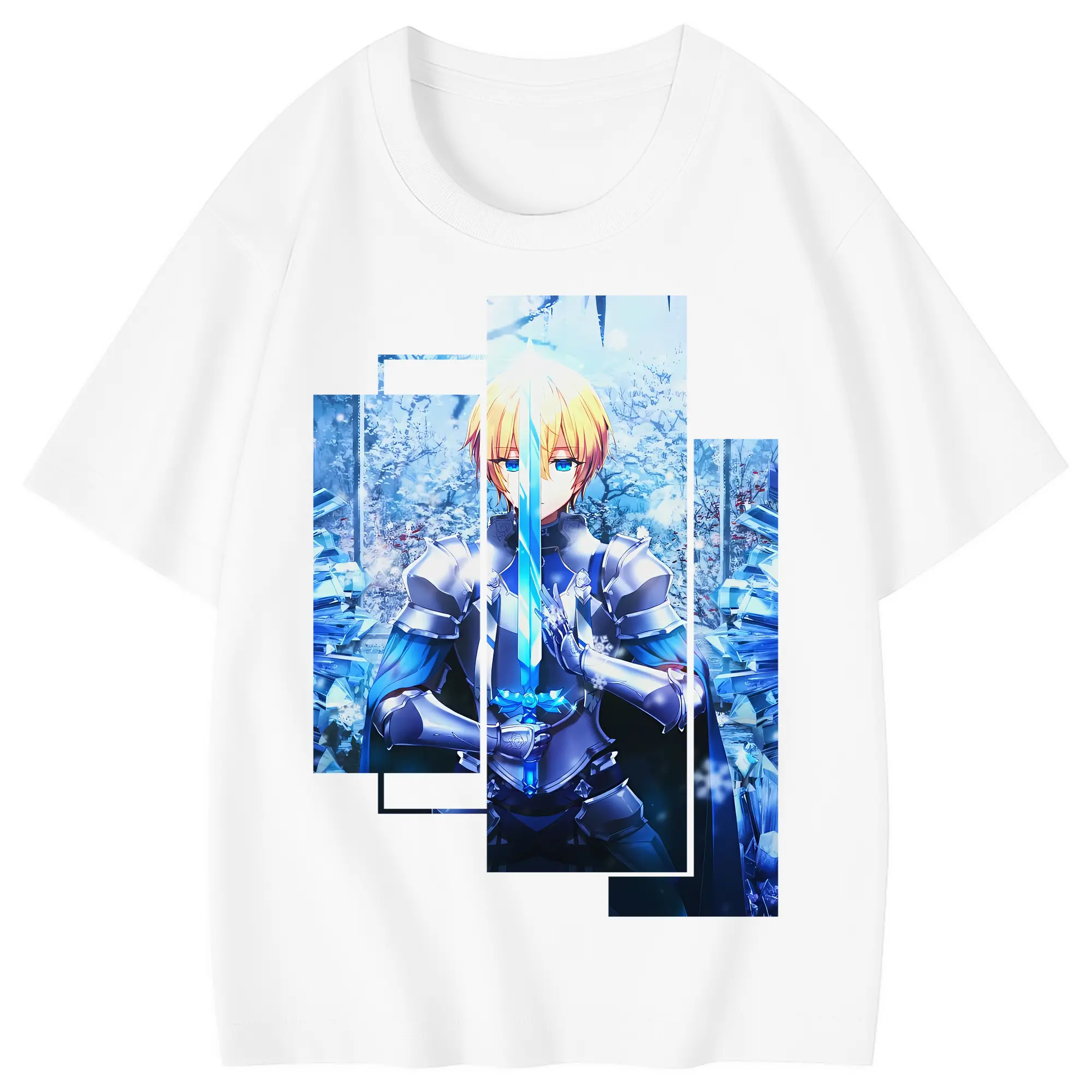 ソードアートオンライン グッズ ユージオ - 綿100％ キッズTシャツ ・ フロントプリント ・ 快適 通気性 ・ スポーツ カジュアル 散歩用