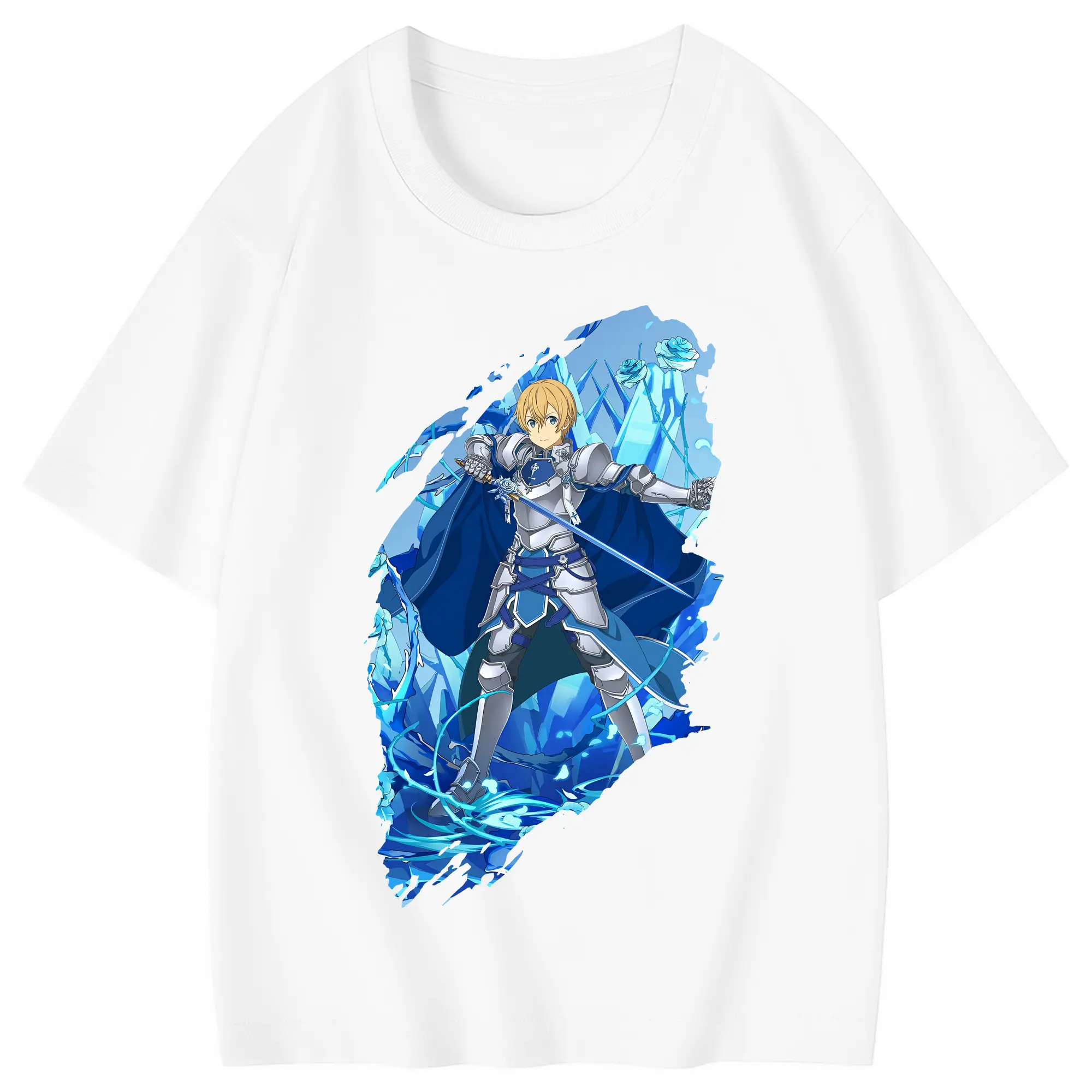 ソードアートオンライン グッズ ユージオ - 綿100％ キッズTシャツ ・ フロントプリント ・ 快適 通気性 ・ スポーツ カジュアル 散歩用