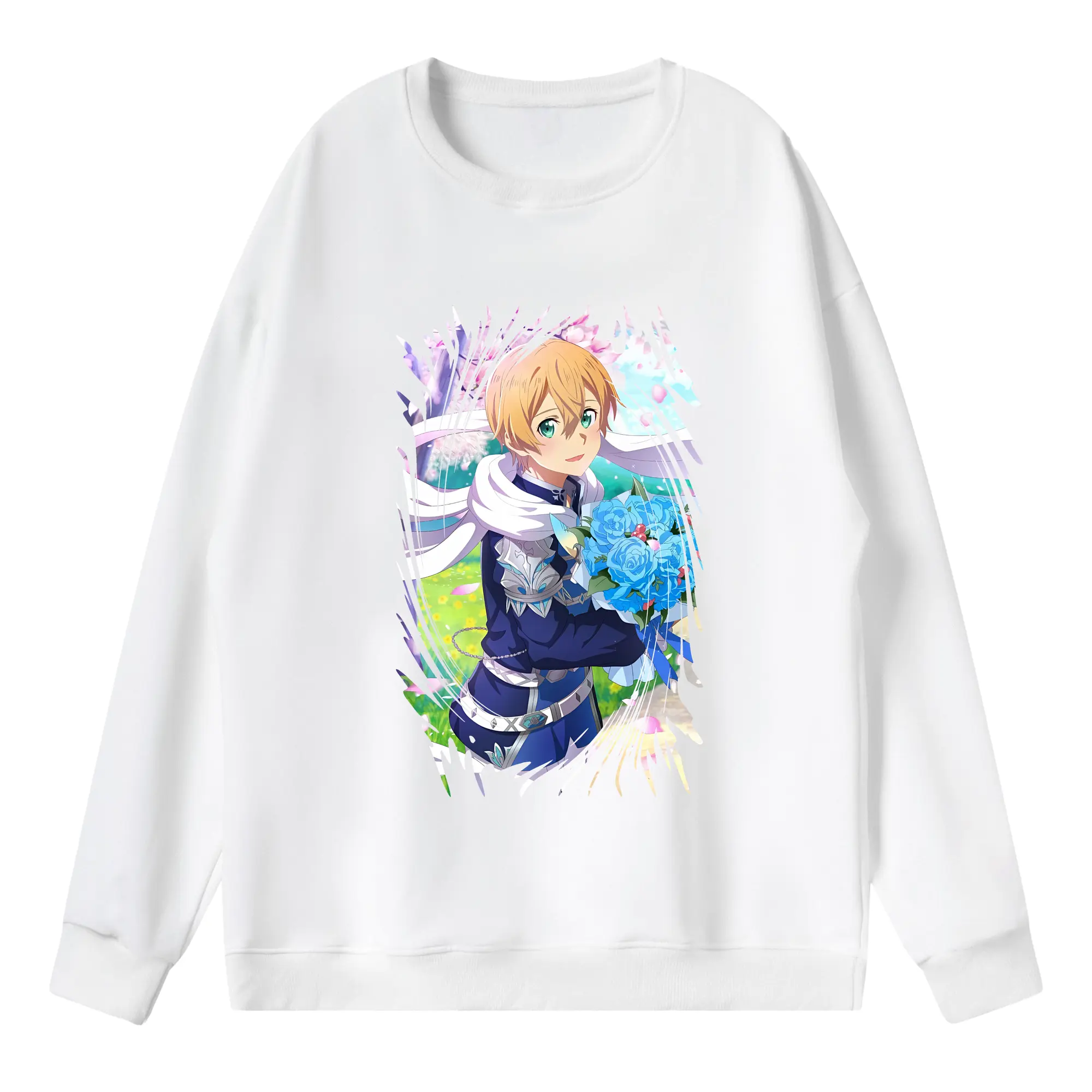 ソードアートオンライン グッズ ユージオ - 薄手 クルーネック スウェット 裏毛260g · ポリエステル 春秋向け カジュアル 男女兼用 · トレーナー デイリー スポーツ 散歩に最適