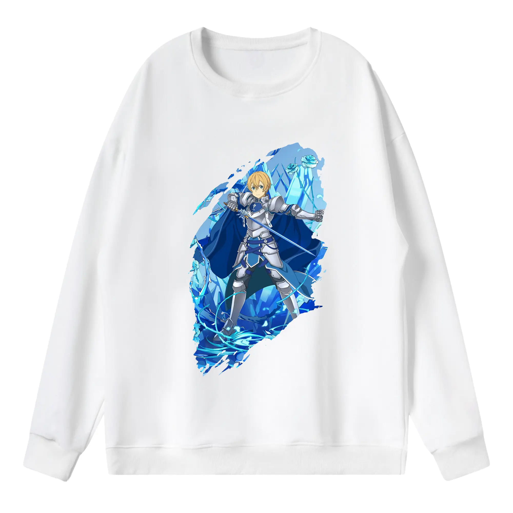 ソードアートオンライン グッズ ユージオ - 薄手 クルーネック スウェット 裏毛260g · ポリエステル 春秋向け カジュアル 男女兼用 · トレーナー デイリー スポーツ 散歩に最適