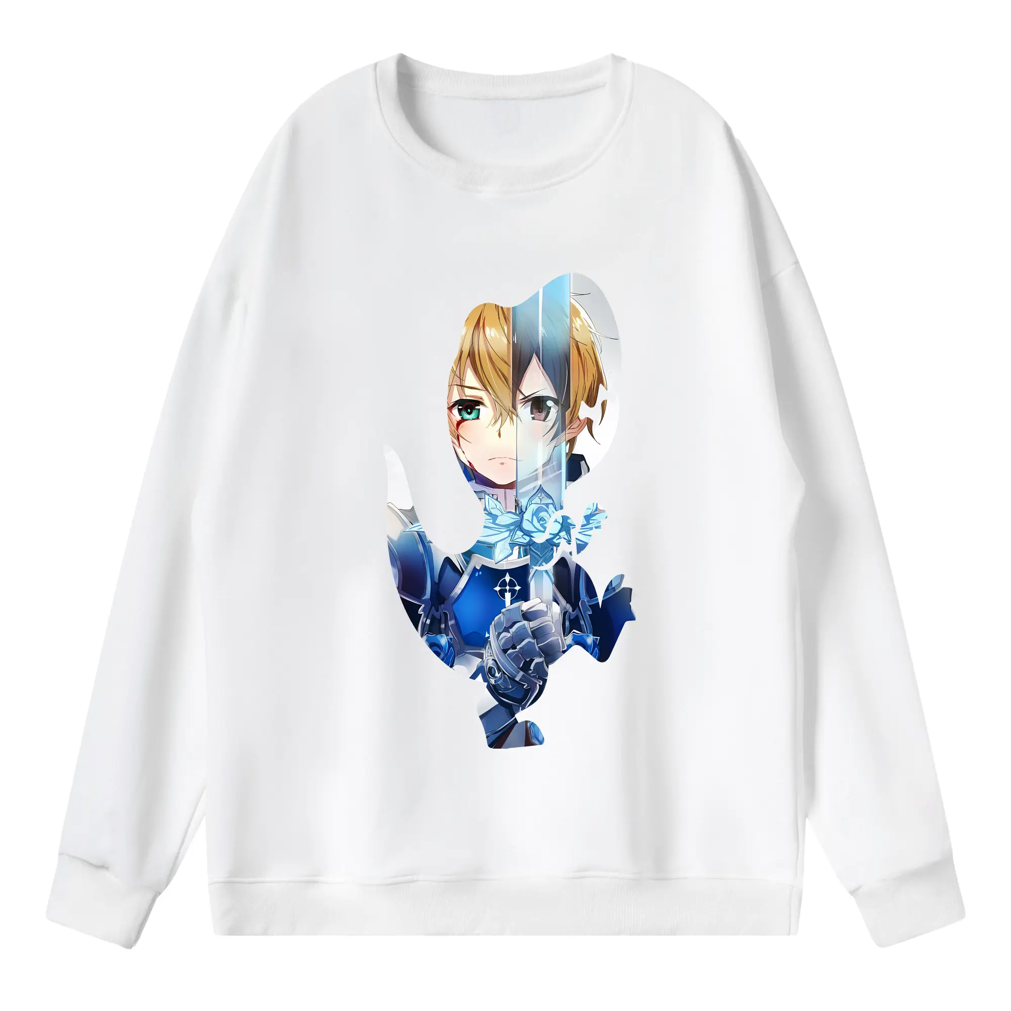 ソードアートオンライン グッズ ユージオ - 薄手 クルーネック スウェット 裏毛260g · ポリエステル 春秋向け カジュアル 男女兼用 · トレーナー デイリー スポーツ 散歩に最適