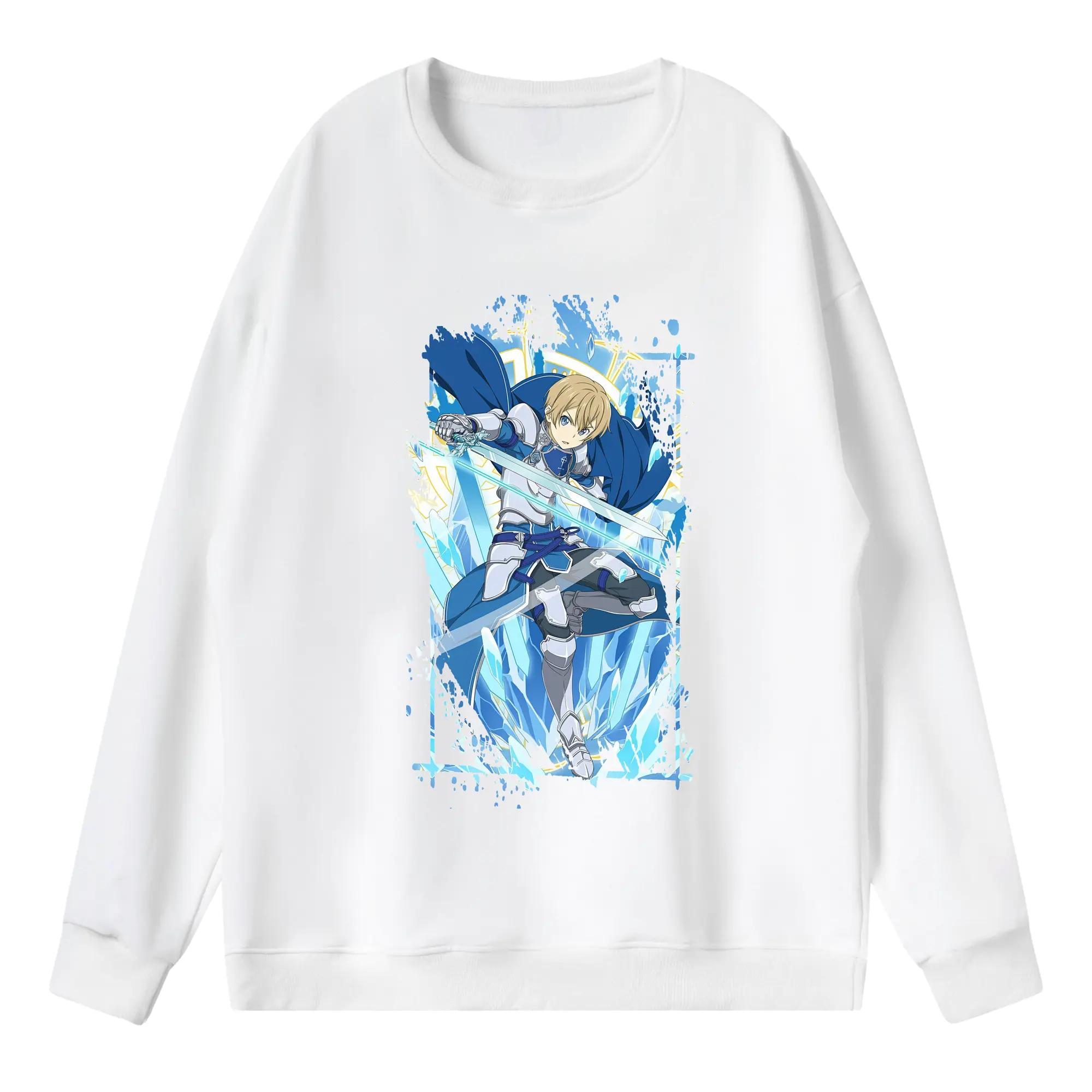 ソードアートオンライン グッズ ユージオ - 薄手 クルーネック スウェット 裏毛260g · ポリエステル 春秋向け カジュアル 男女兼用 · トレーナー デイリー スポーツ 散歩に最適