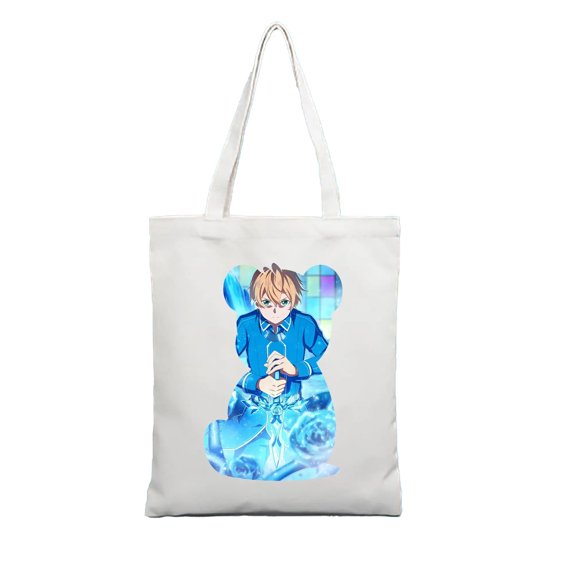 ソードアートオンライン グッズ ユージオ - 縦型キャンバス手提げバッグ（トートバッグ） ・ キャンバス素材 ・ ショッピング用 ・ 軽量 丈夫 お手入れ簡単
