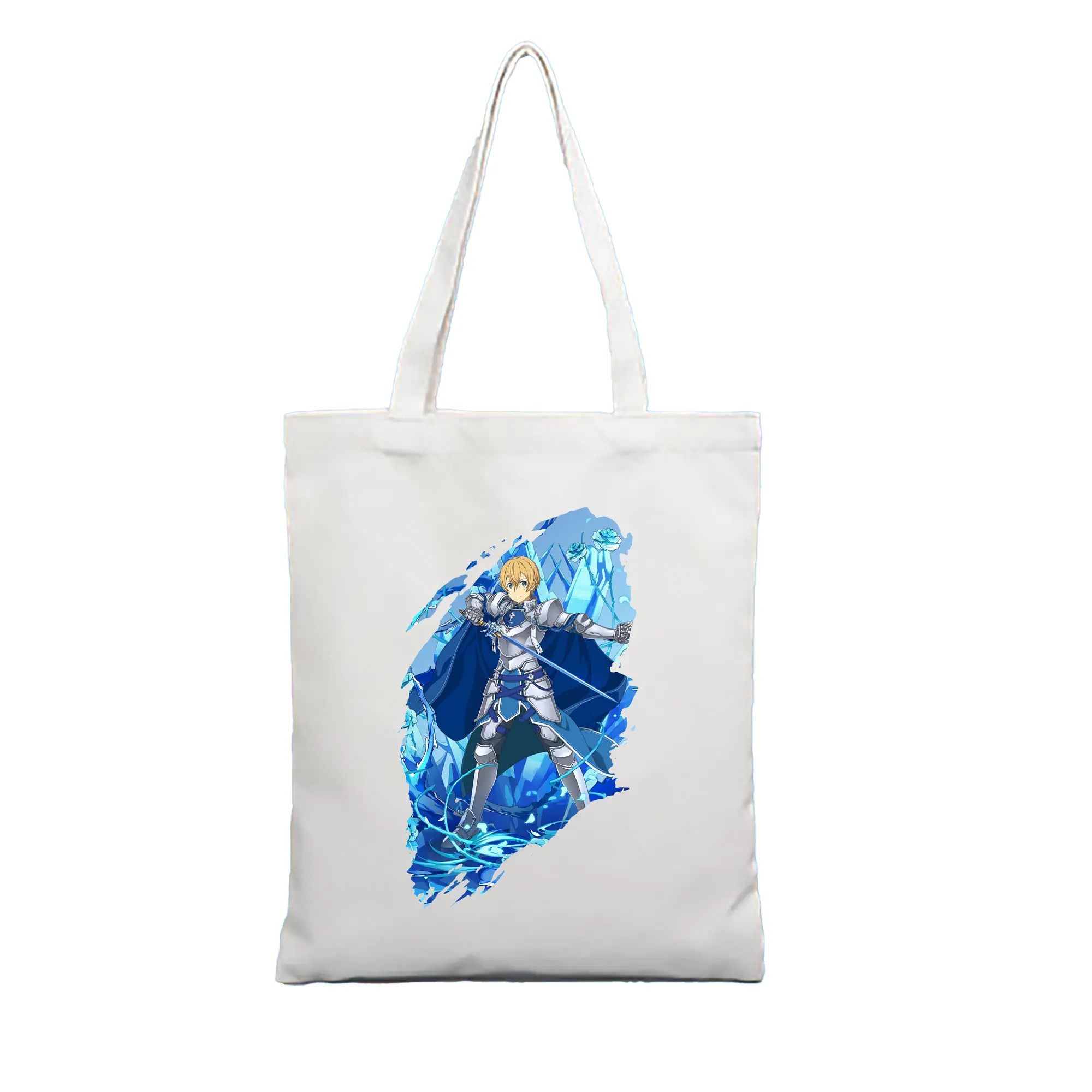 ソードアートオンライン グッズ ユージオ - 縦型キャンバス手提げバッグ（トートバッグ） ・ キャンバス素材 ・ ショッピング用 ・ 軽量 丈夫 お手入れ簡単