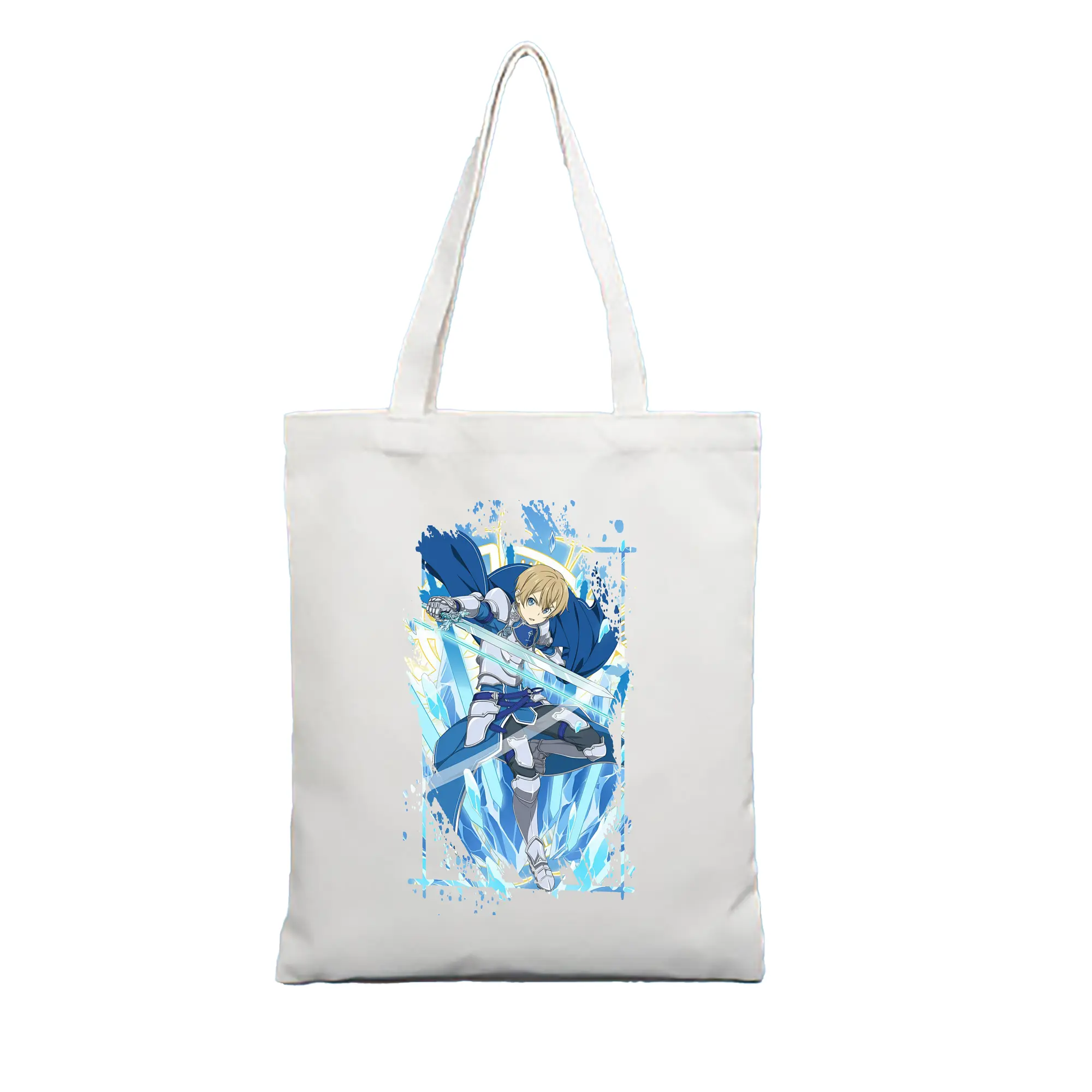 ソードアートオンライン グッズ ユージオ - 縦型キャンバス手提げバッグ（トートバッグ） ・ キャンバス素材 ・ ショッピング用 ・ 軽量 丈夫 お手入れ簡単
