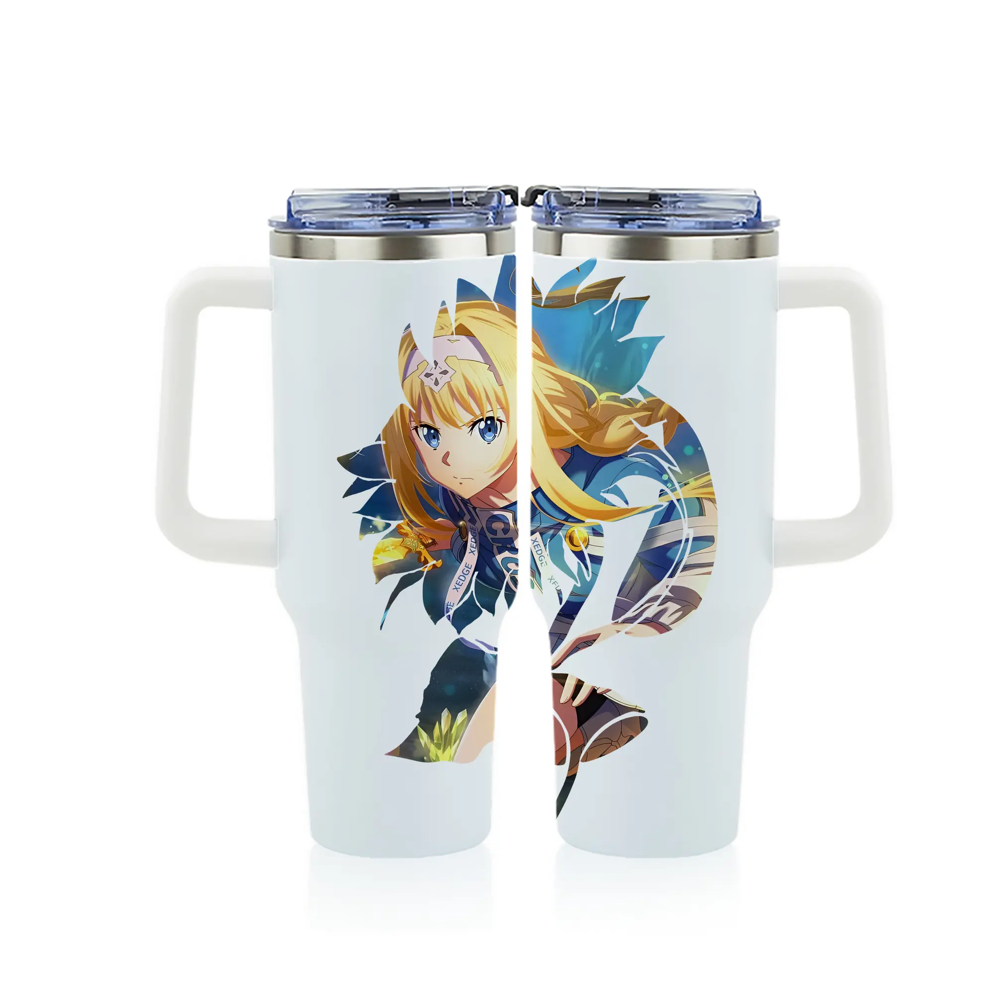 ソードアートオンライン グッズ アリス・ツーベルク - 1200mL フルプリント車用タンブラー ・ 304ステンレス 内側 ・ 201ステンレス 外側 ・ 保温 保冷 ・ 通勤 ドライブ アウトドア用