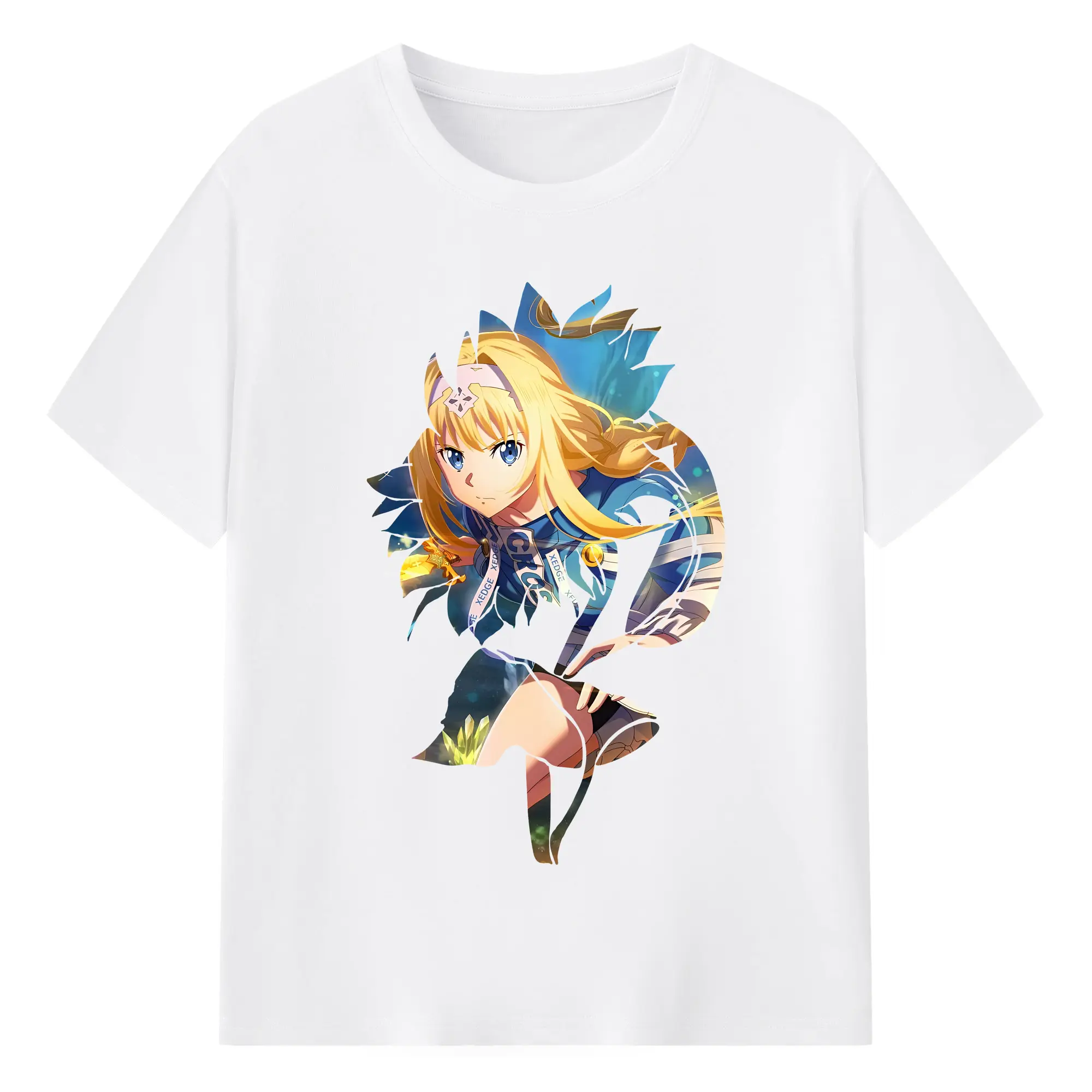 ソードアートオンライン グッズ アリス・ツーベルク - 綿100％ 半袖Tシャツ ・ フロントプリント ・ 快適 通気性 ・ 日常使い 散歩 スポーツ用