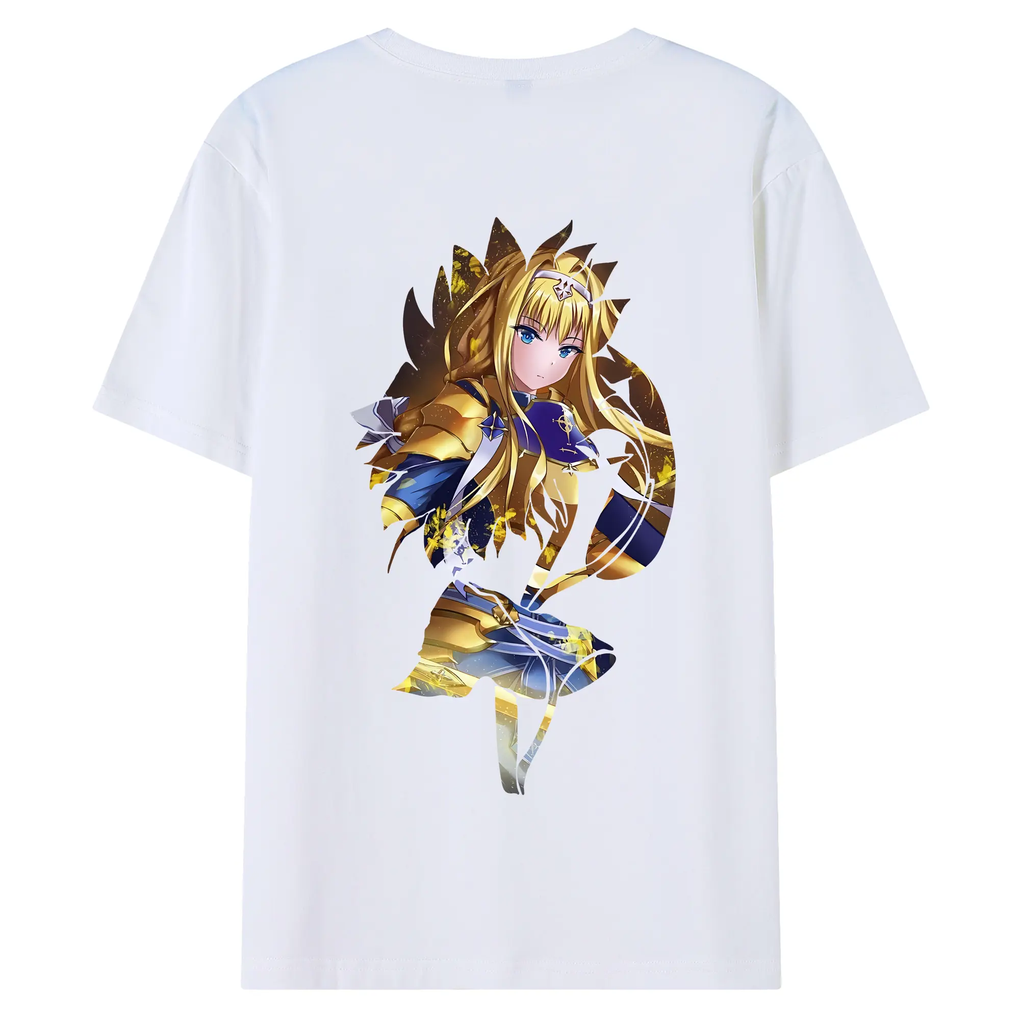 ソードアートオンライン グッズ アリス・ツーベルク - 綿100％ 半袖Tシャツ ・ バックプリント ・ 快適 通気性 ・ 日常使い 散歩 スポーツ用