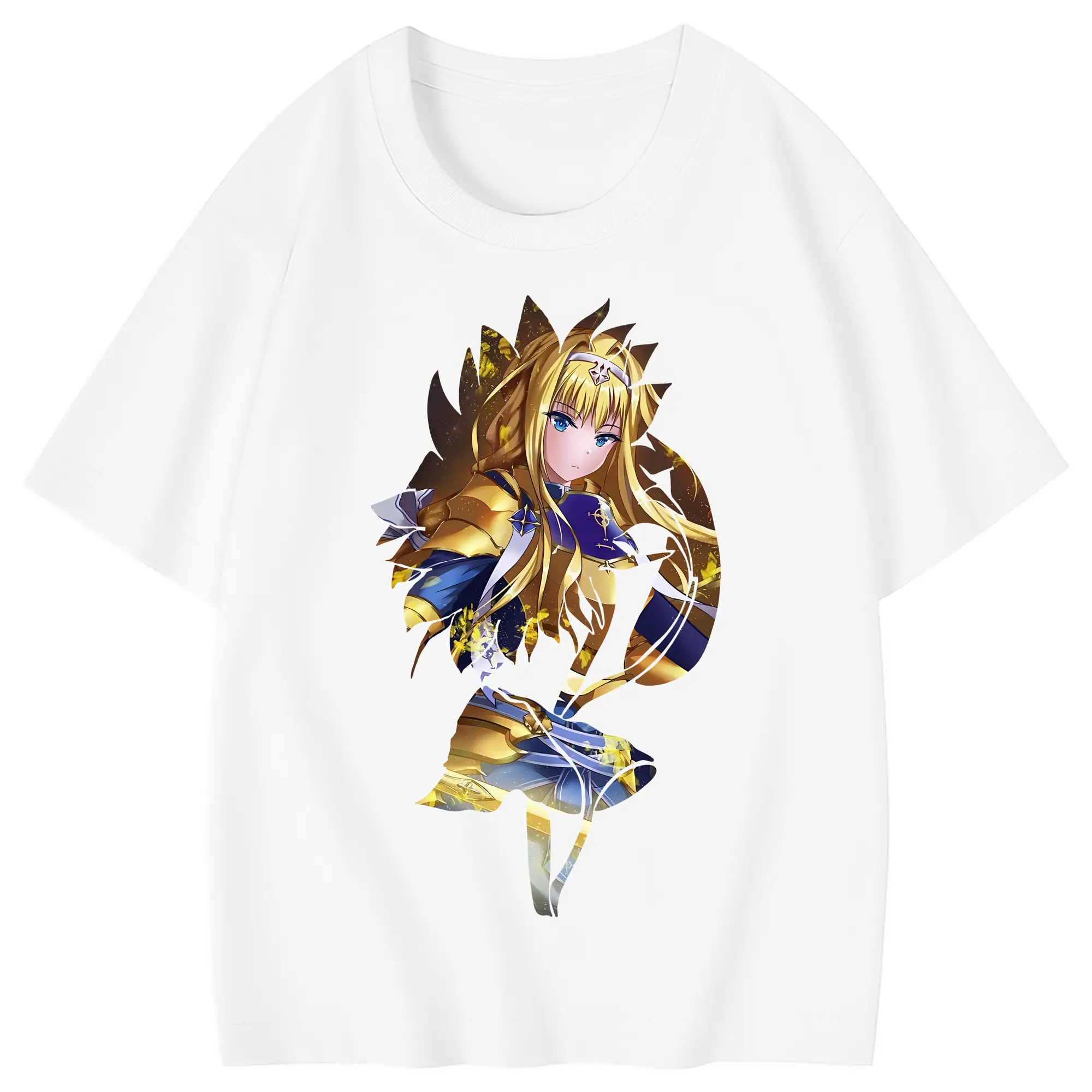 ソードアートオンライン グッズ アリス・ツーベルク - 綿100％ キッズTシャツ ・ フロントプリント ・ 快適 通気性 ・ スポーツ カジュアル 散歩用