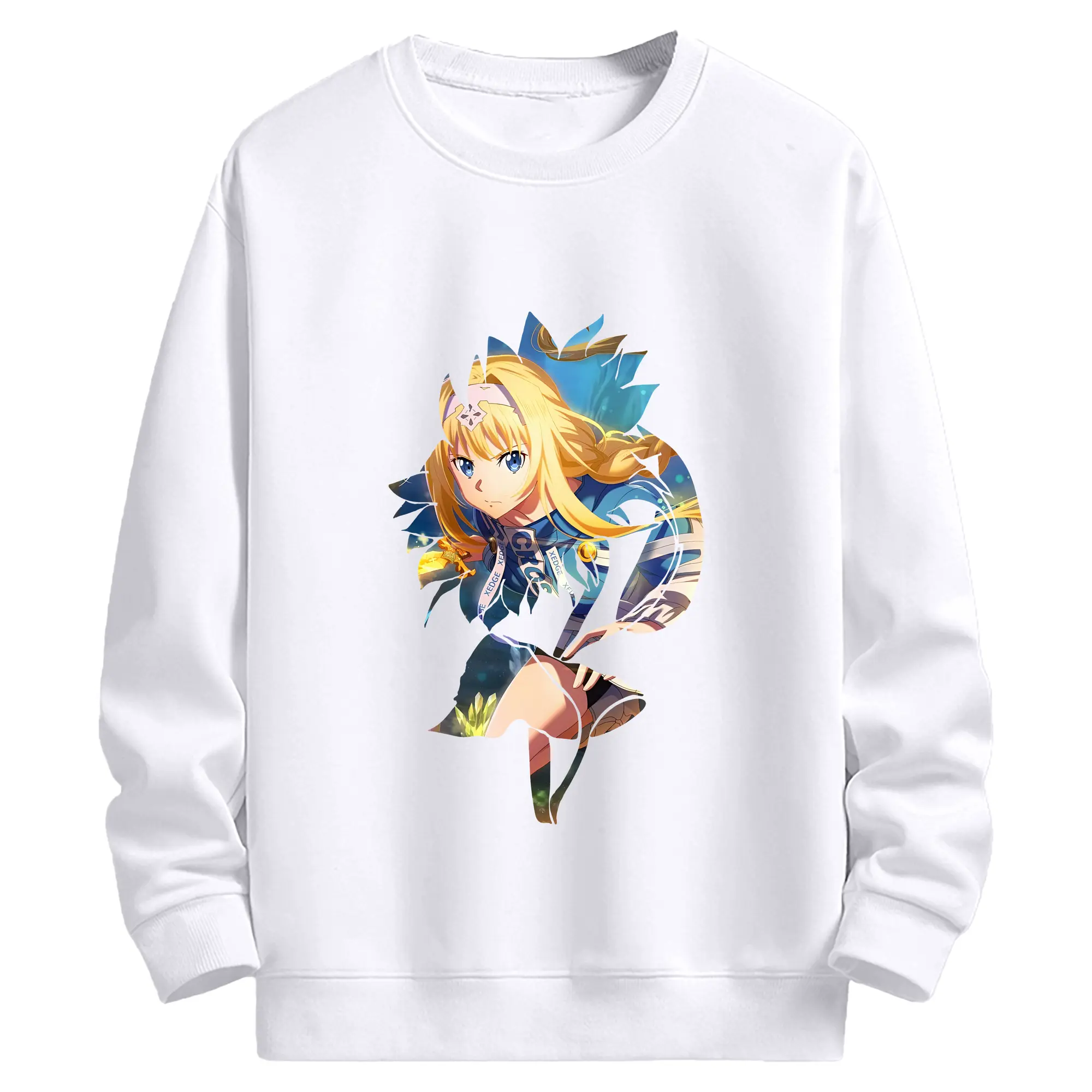 ソードアートオンライン グッズ アリス・ツーベルク - 高品質 クルーネック スウェット ・ コットン59％ ポリエステル41％ ・ ユニセックス 長袖 トレーナー ・ カジュアル デイリー スポーツ 散歩用