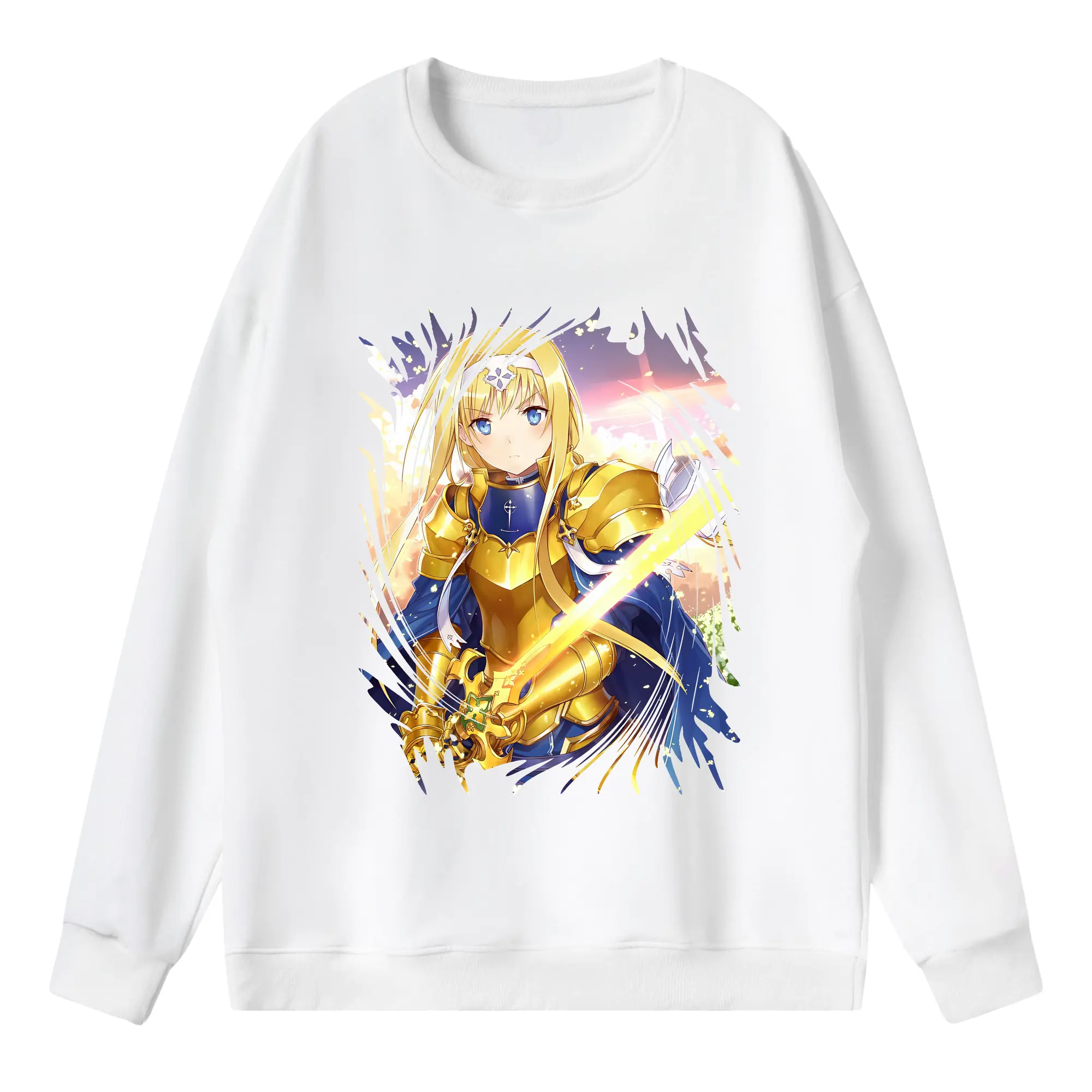 ソードアートオンライン グッズ アリス・ツーベルク - 薄手 クルーネック スウェット 裏毛260g · ポリエステル 春秋向け カジュアル 男女兼用 · トレーナー デイリー スポーツ 散歩に最適