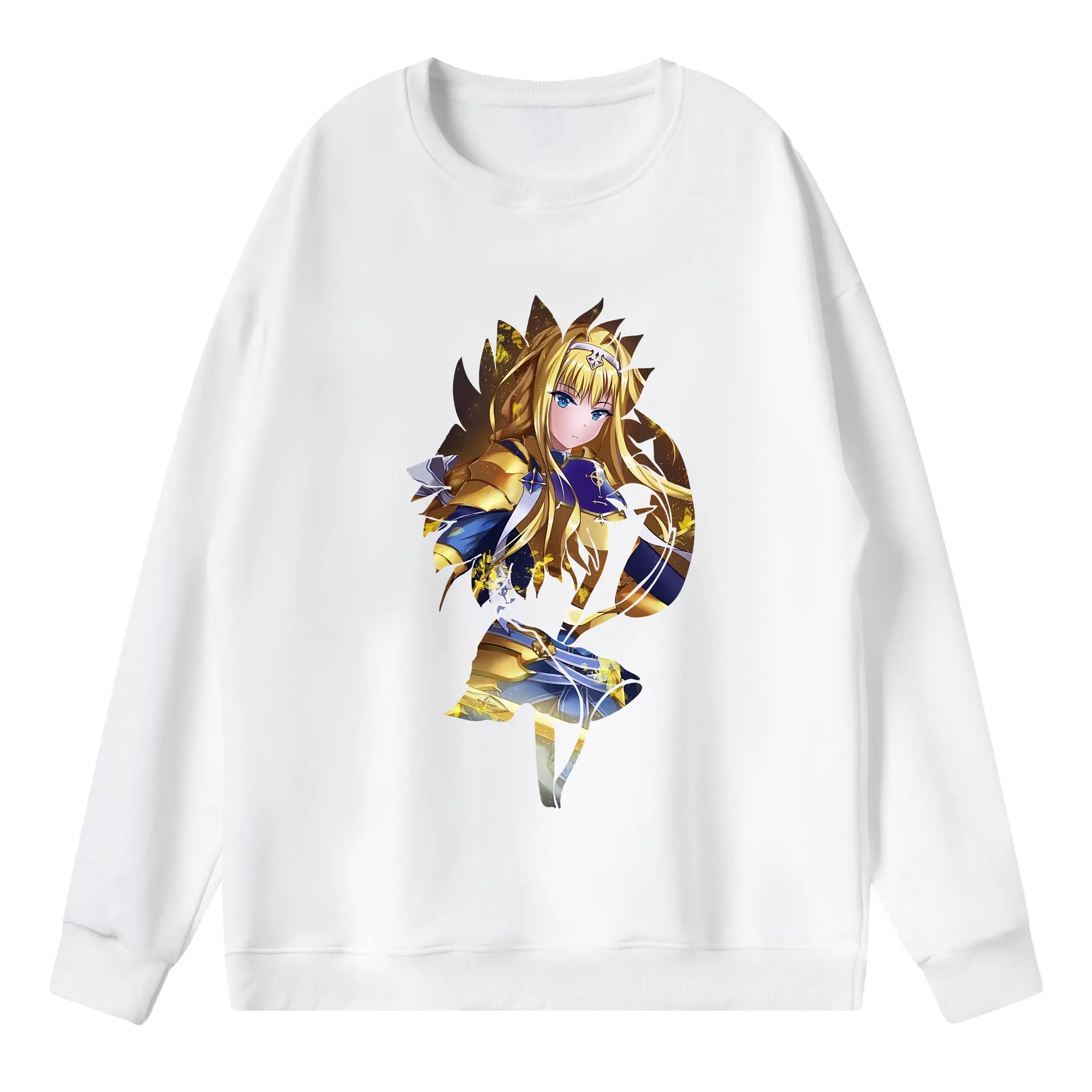 ソードアートオンライン グッズ アリス・ツーベルク - 薄手 クルーネック スウェット 裏毛260g · ポリエステル 春秋向け カジュアル 男女兼用 · トレーナー デイリー スポーツ 散歩に最適