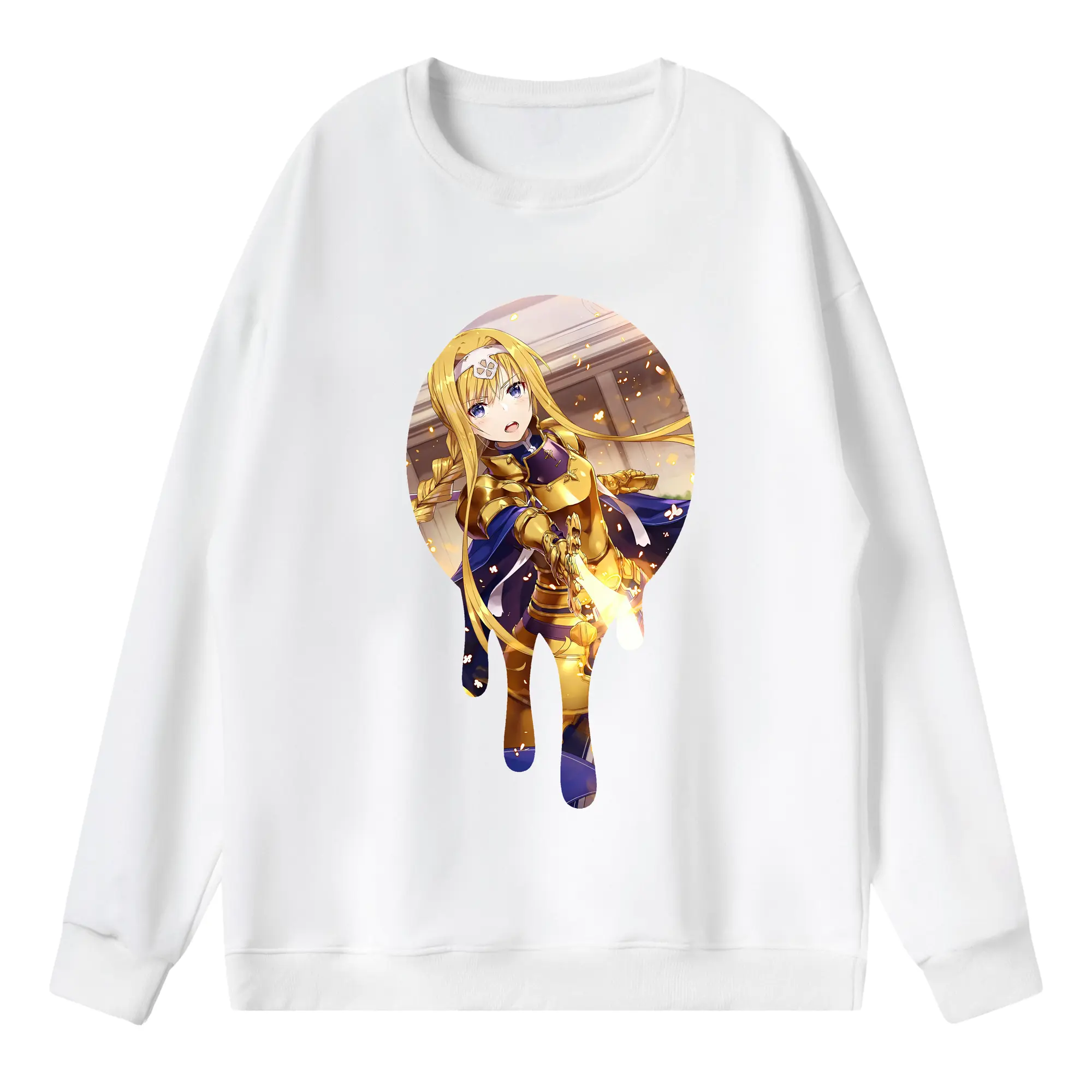 ソードアートオンライン グッズ アリス・ツーベルク - 薄手 クルーネック スウェット 裏毛260g · ポリエステル 春秋向け カジュアル 男女兼用 · トレーナー デイリー スポーツ 散歩に最適