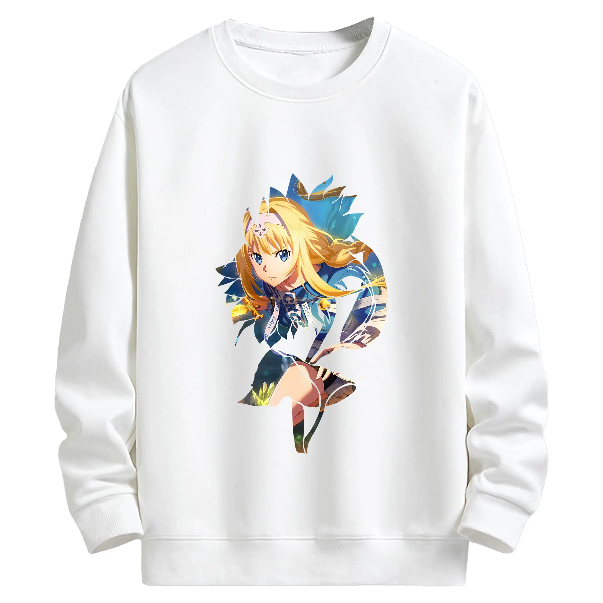 ソードアートオンライン グッズ アリス・ツーベルク - キッズ クルーネックスウェットシャツ ・ フロントプリント ・ 綿80％ ポリエステル20％ ・ 快適 通学 スポーツ 日常使い お散歩用