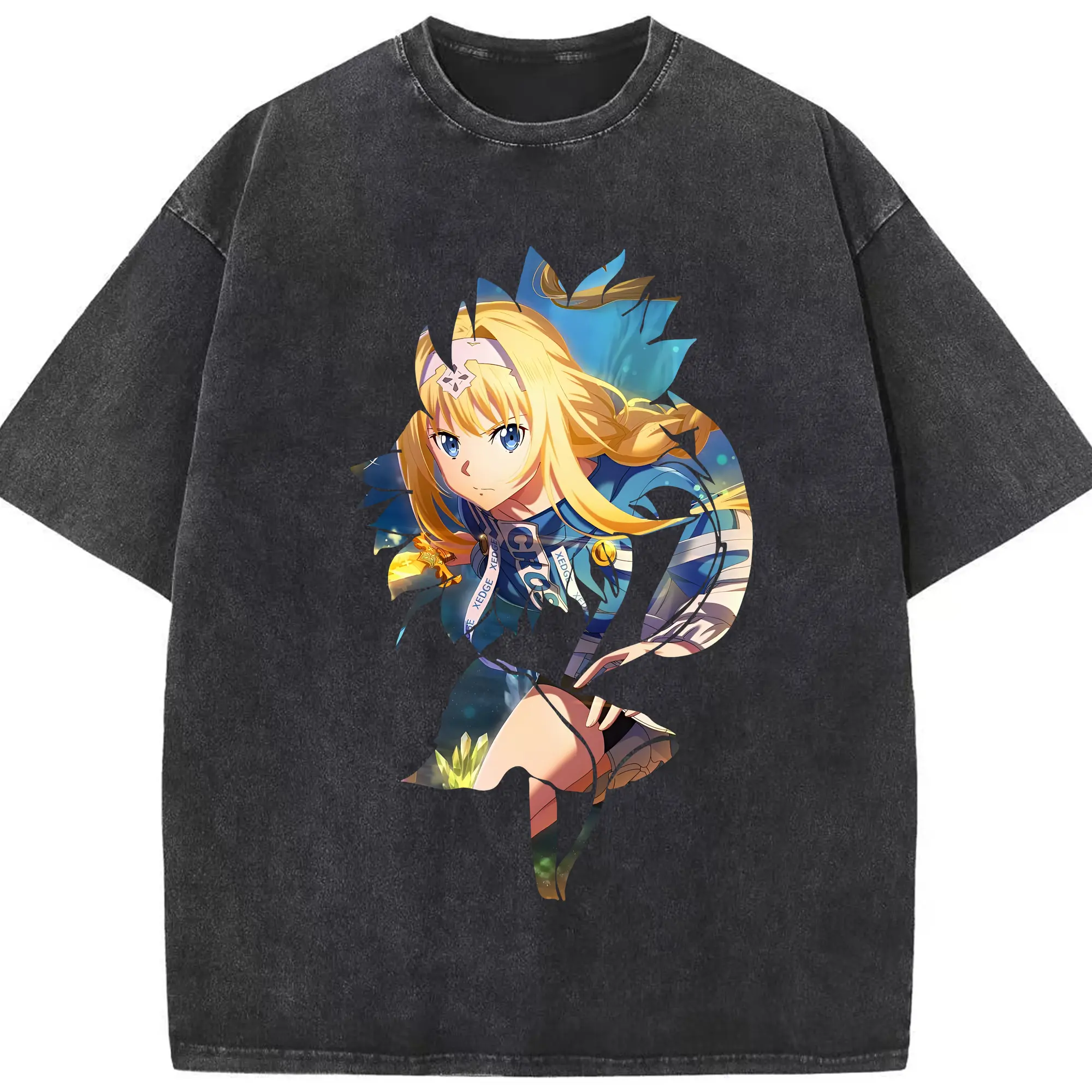 ソードアートオンライン グッズ アリス・ツーベルク - 綿100％ ヴィンテージ風 半袖Tシャツ ・ フロントプリント ・ 柔らか肌触り ・ 通気性 快適 ・ スポーツ カジュアル 外出用