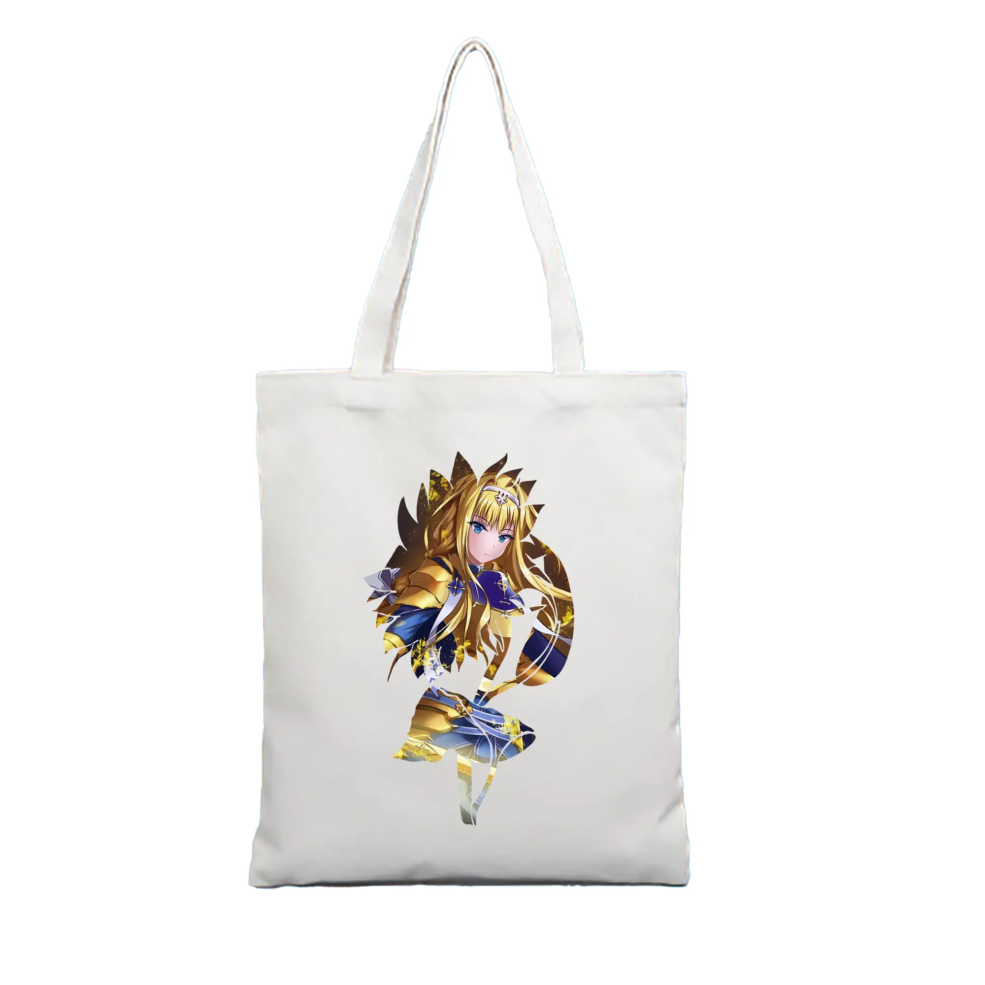 ソードアートオンライン グッズ アリス・ツーベルク - 縦型キャンバス手提げバッグ（トートバッグ） ・ キャンバス素材 ・ ショッピング用 ・ 軽量 丈夫 お手入れ簡単