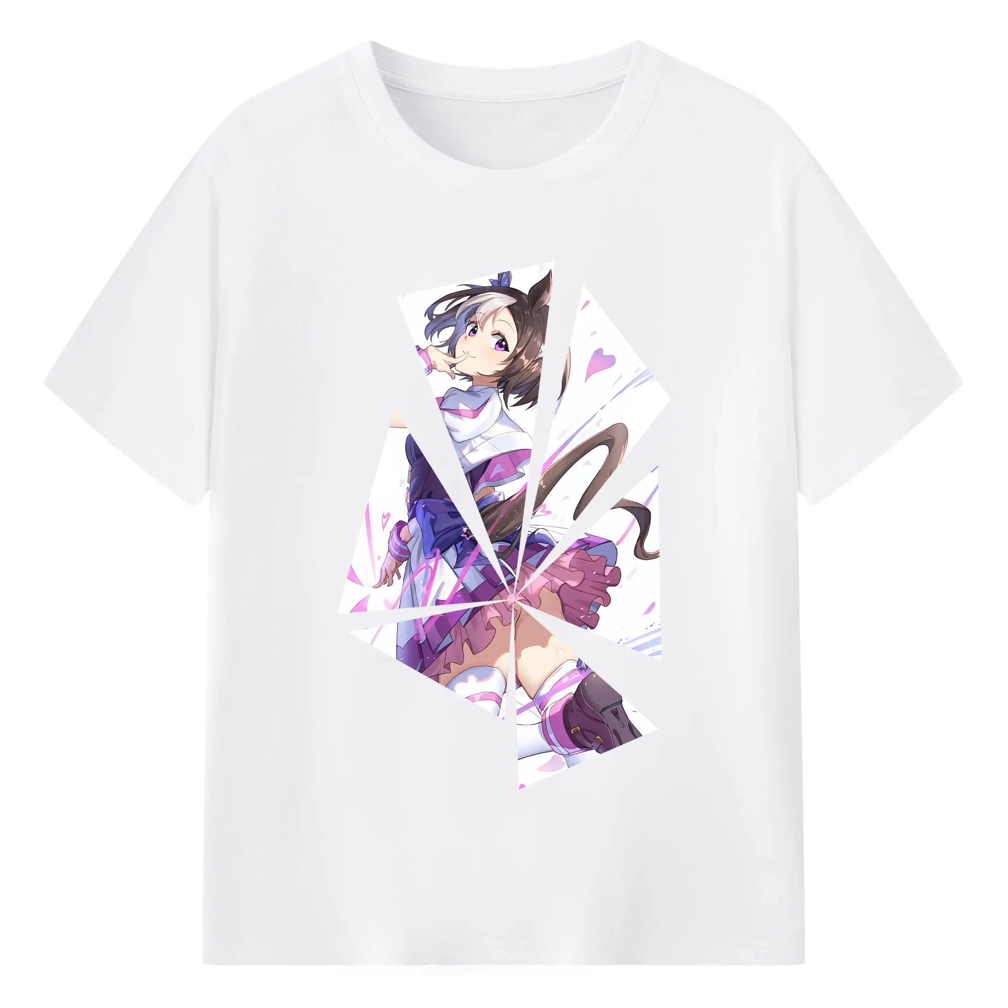ウマ娘 プリティーダービー グッズ スペシャルウィーク - 綿100％ 半袖Tシャツ ・ フロントプリント ・ 快適 通気性 ・ 日常使い 散歩 スポーツ用