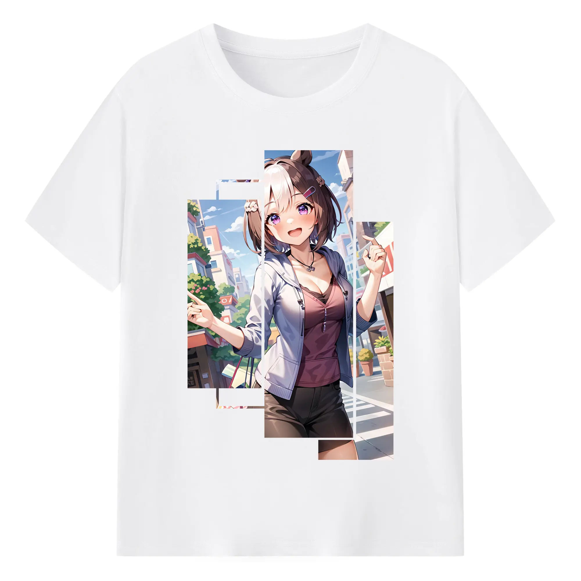 ウマ娘 プリティーダービー グッズ スペシャルウィーク - 綿100％ 半袖Tシャツ ・ フロントプリント ・ 快適 通気性 ・ 日常使い 散歩 スポーツ用