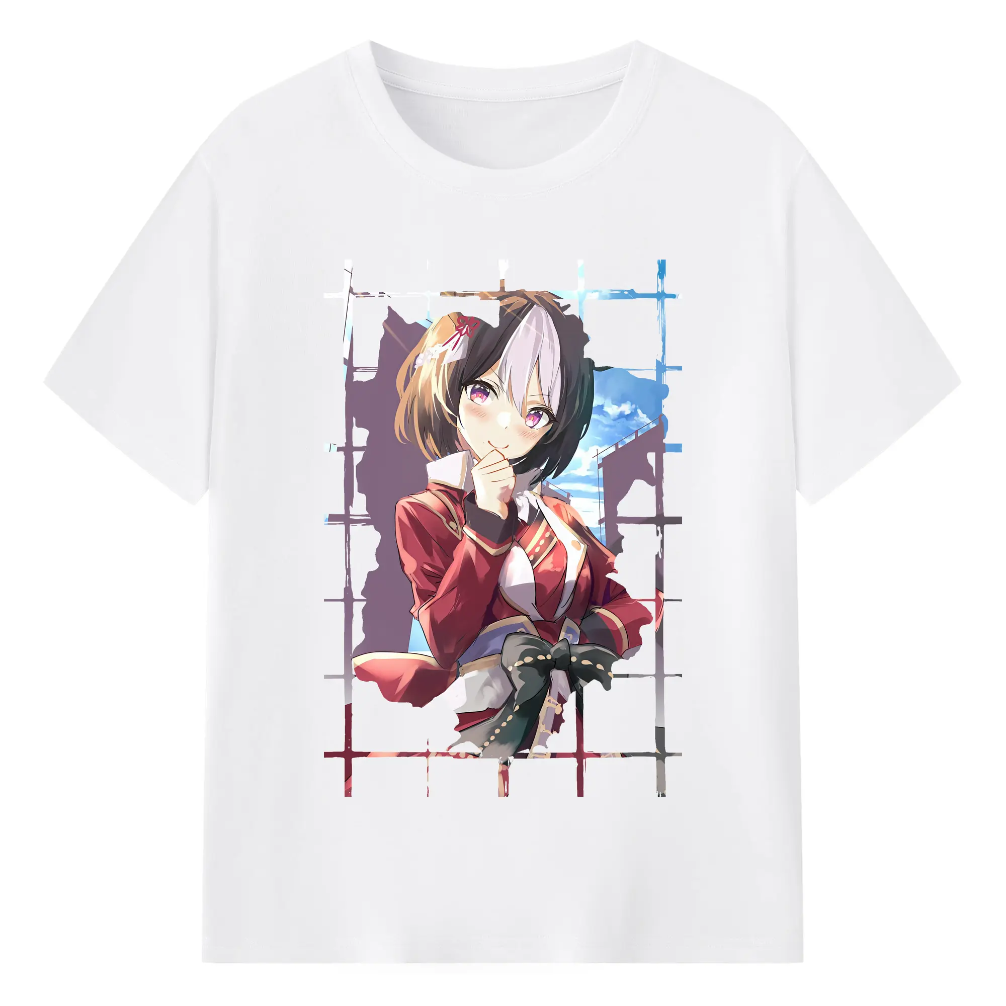 ウマ娘 プリティーダービー グッズ スペシャルウィーク - 綿100％ 半袖Tシャツ ・ フロントプリント ・ 快適 通気性 ・ 日常使い 散歩 スポーツ用