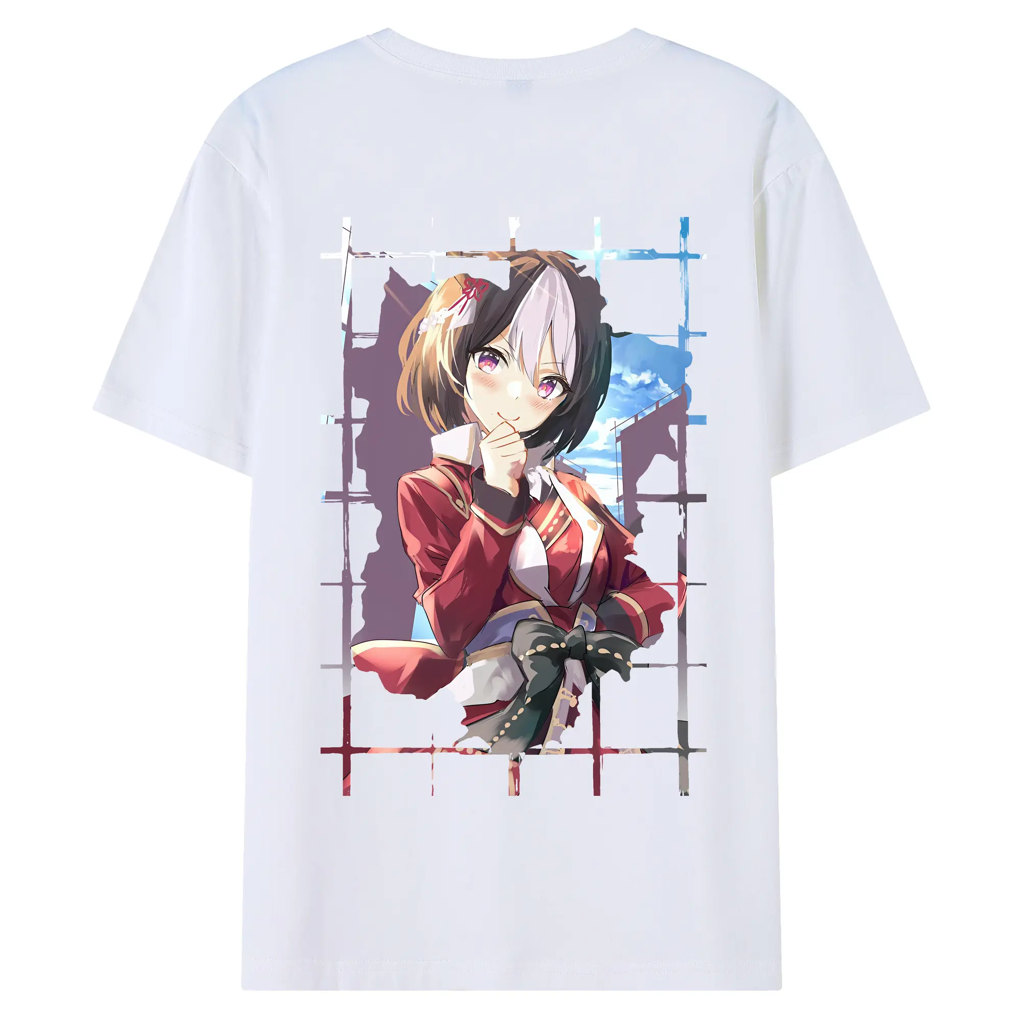 ウマ娘 プリティーダービー グッズ スペシャルウィーク - 綿100％ 半袖Tシャツ ・ バックプリント ・ 快適 通気性 ・ 日常使い 散歩 スポーツ用