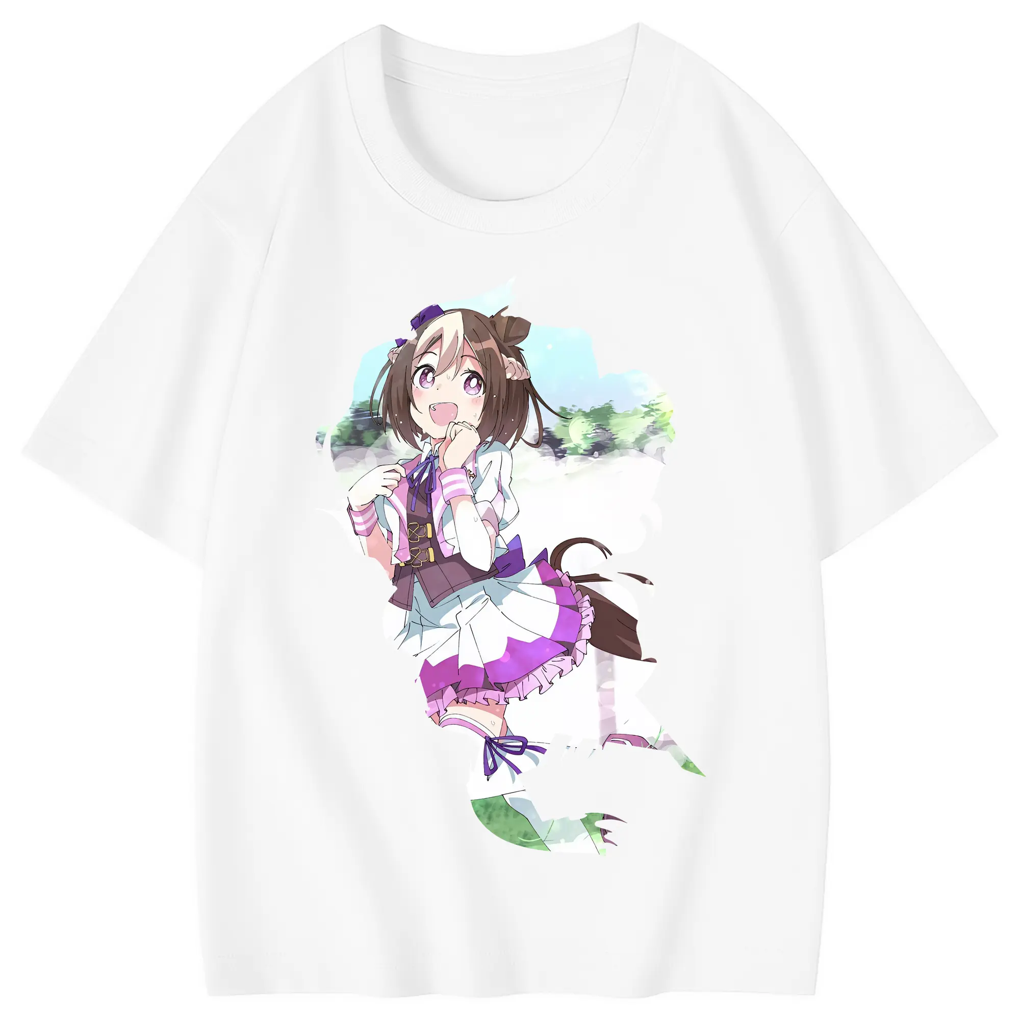 ウマ娘 プリティーダービー グッズ スペシャルウィーク - 綿100％ キッズTシャツ ・ フロントプリント ・ 快適 通気性 ・ スポーツ カジュアル 散歩用