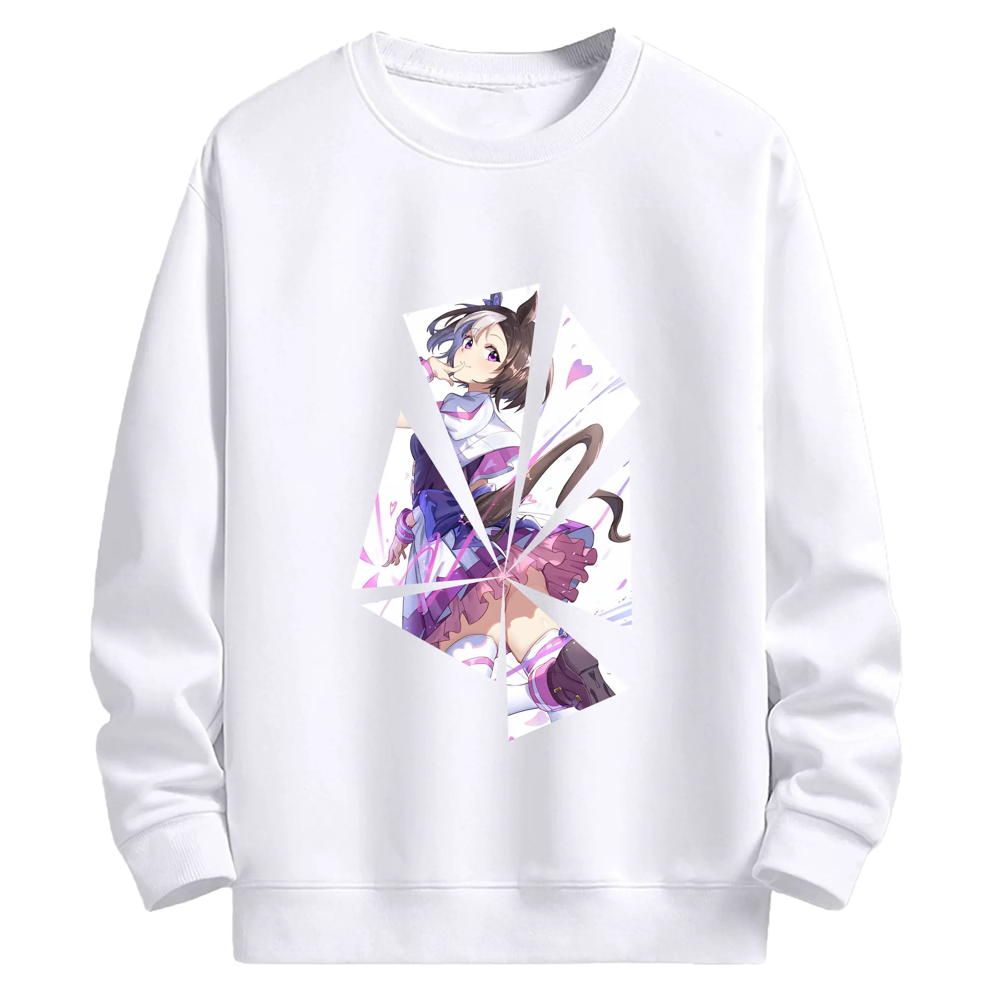 ウマ娘 プリティーダービー グッズ スペシャルウィーク - 高品質 クルーネック スウェット ・ コットン59％ ポリエステル41％ ・ ユニセックス 長袖 トレーナー ・ カジュアル デイリー スポーツ 散歩用