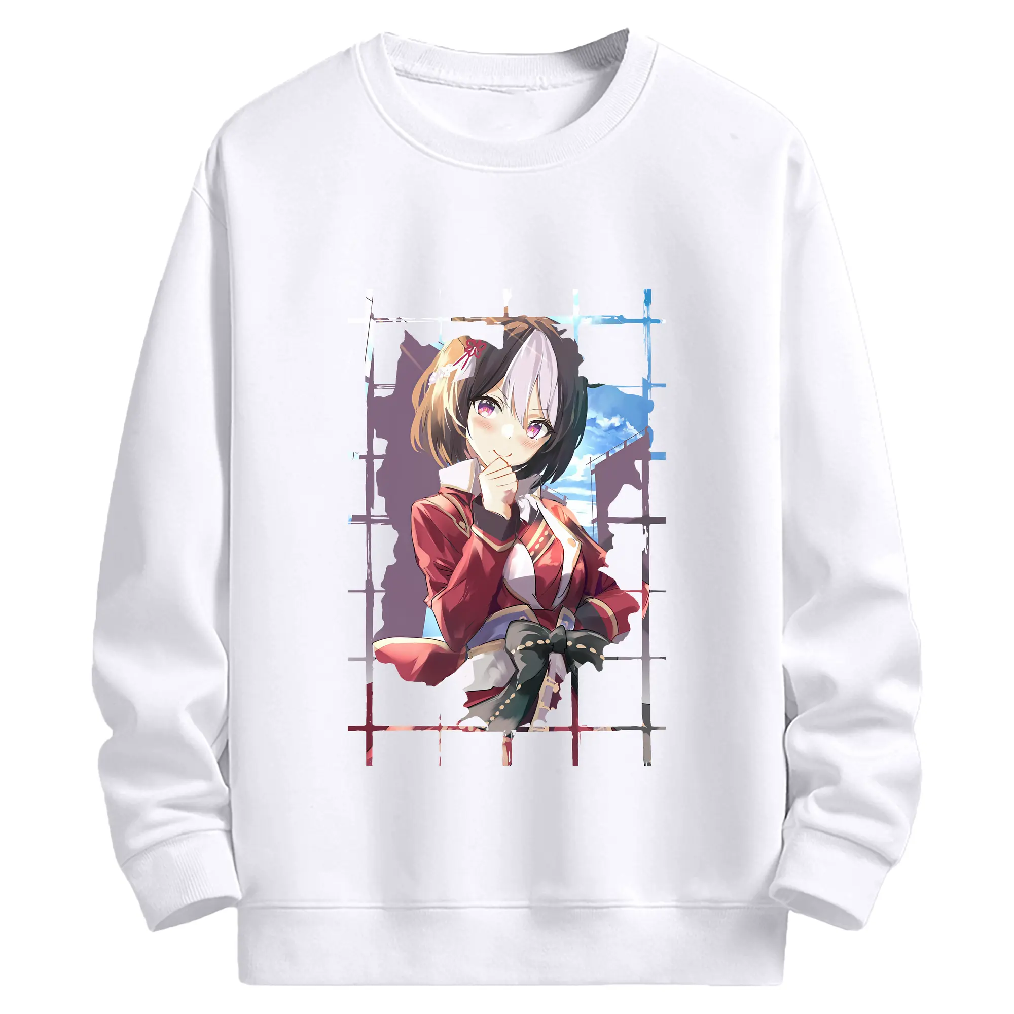 ウマ娘 プリティーダービー グッズ スペシャルウィーク - 高品質 クルーネック スウェット ・ コットン59％ ポリエステル41％ ・ ユニセックス 長袖 トレーナー ・ カジュアル デイリー スポーツ 散歩用