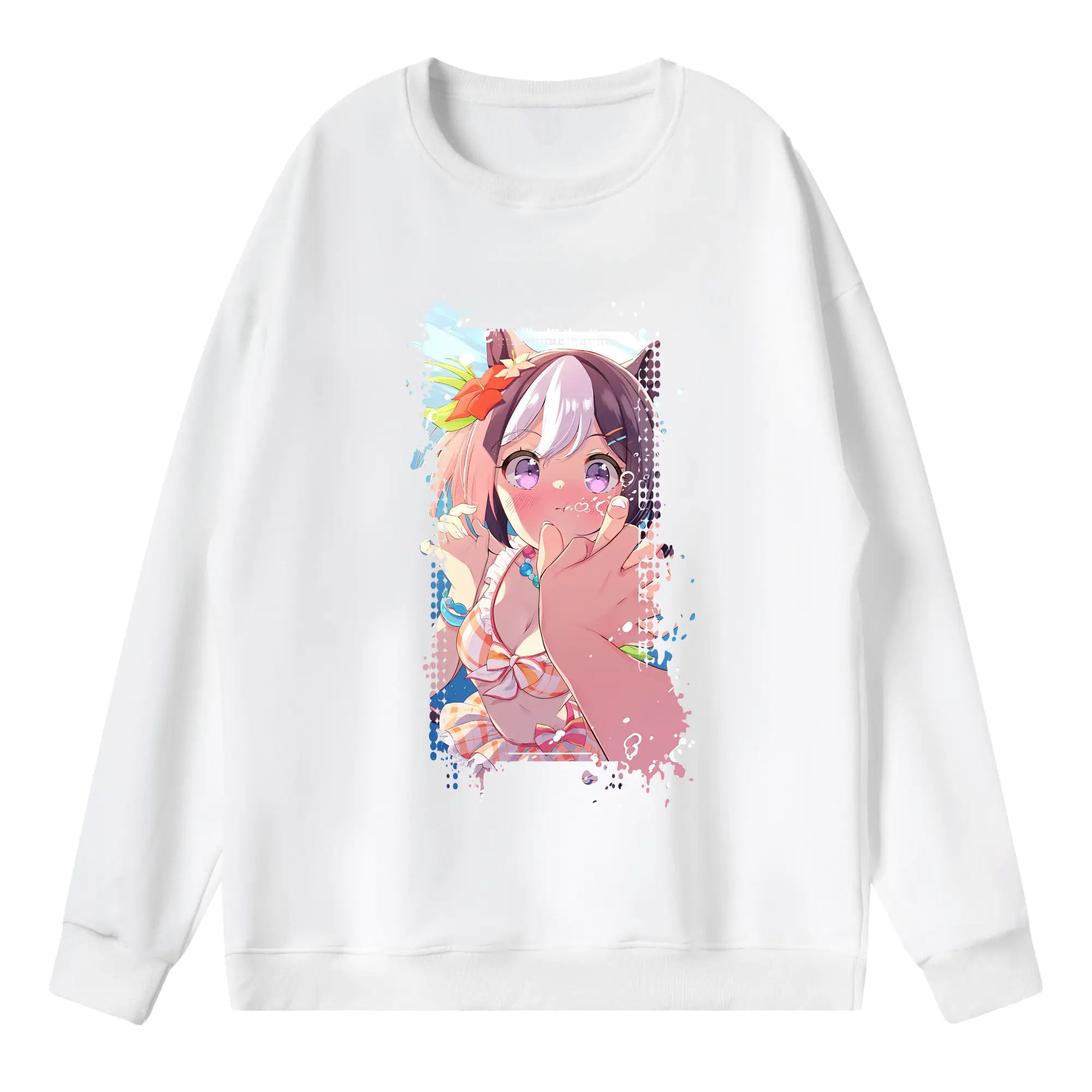 ウマ娘 プリティーダービー グッズ スペシャルウィーク - 薄手 クルーネック スウェット 裏毛260g · ポリエステル 春秋向け カジュアル 男女兼用 · トレーナー デイリー スポーツ 散歩に最適