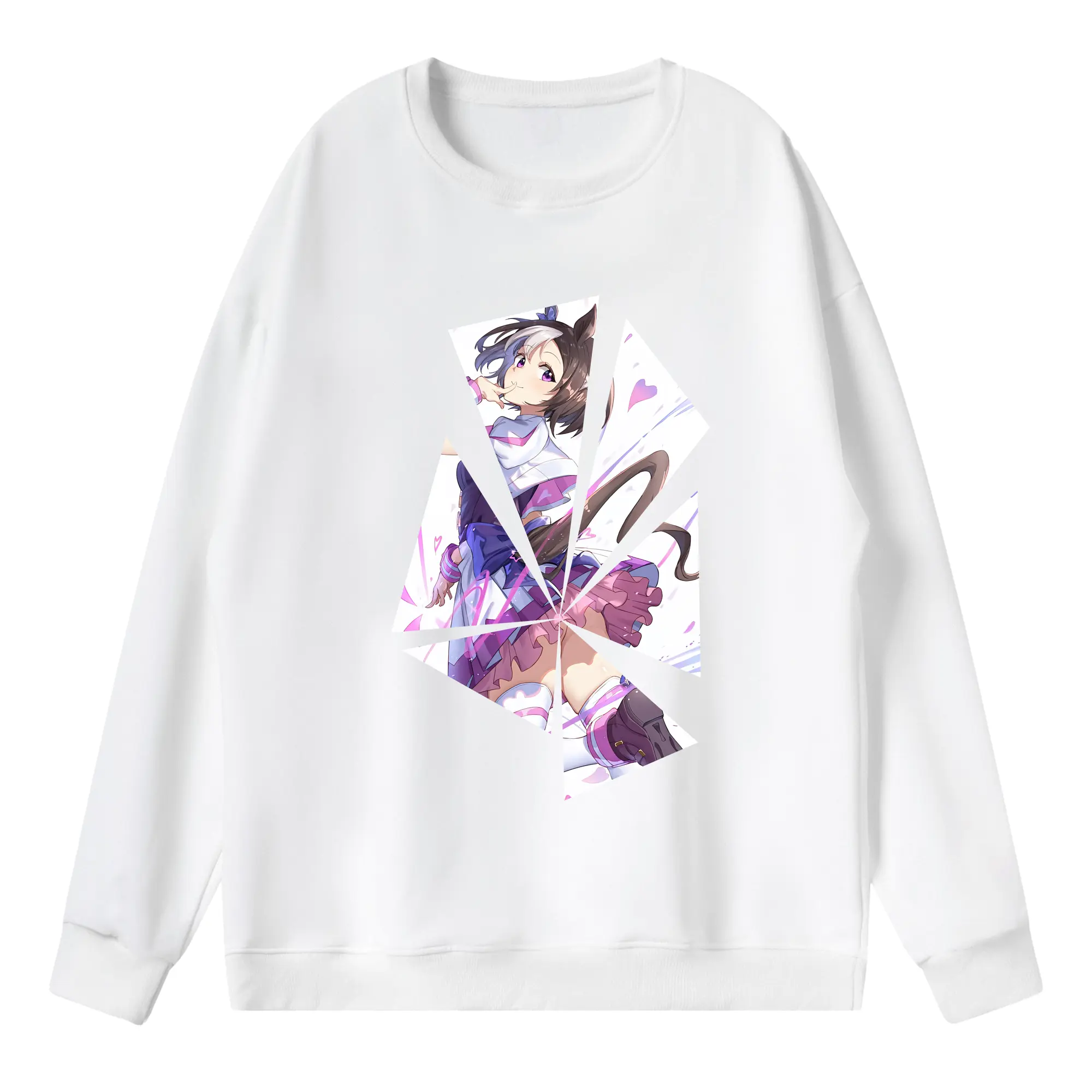 ウマ娘 プリティーダービー グッズ スペシャルウィーク - 薄手 クルーネック スウェット 裏毛260g · ポリエステル 春秋向け カジュアル 男女兼用 · トレーナー デイリー スポーツ 散歩に最適