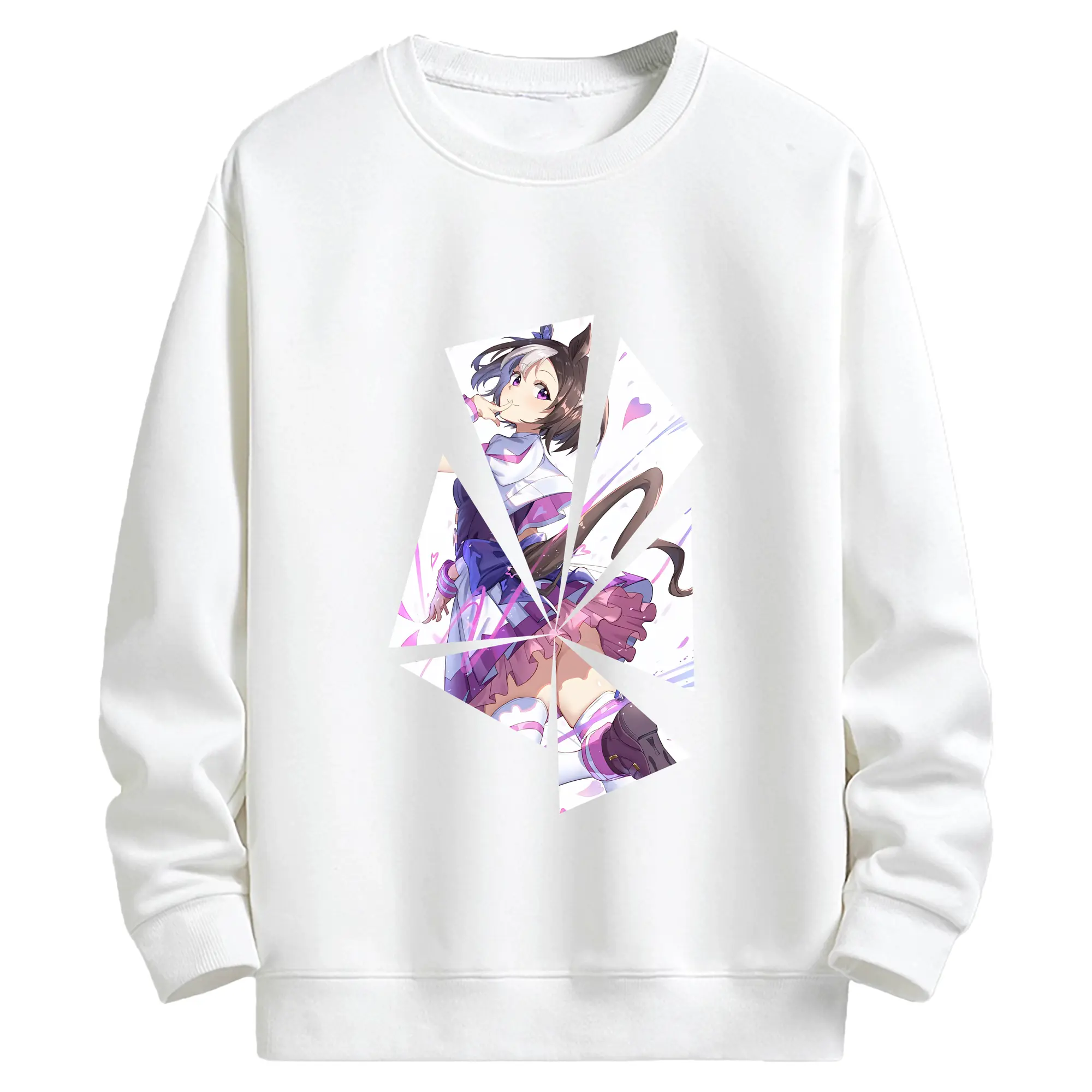 ウマ娘 プリティーダービー グッズ スペシャルウィーク - キッズ クルーネックスウェットシャツ ・ フロントプリント ・ 綿80％ ポリエステル20％ ・ 快適 通学 スポーツ 日常使い お散歩用