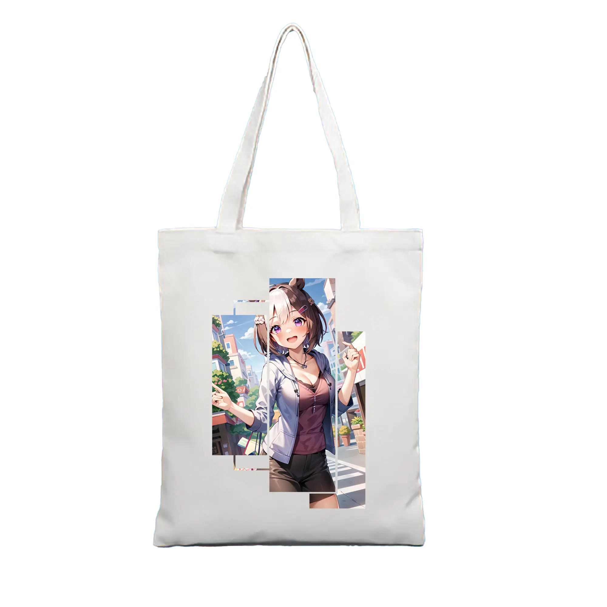 ウマ娘 プリティーダービー グッズ スペシャルウィーク - 縦型キャンバス手提げバッグ（トートバッグ） ・ キャンバス素材 ・ ショッピング用 ・ 軽量 丈夫 お手入れ簡単