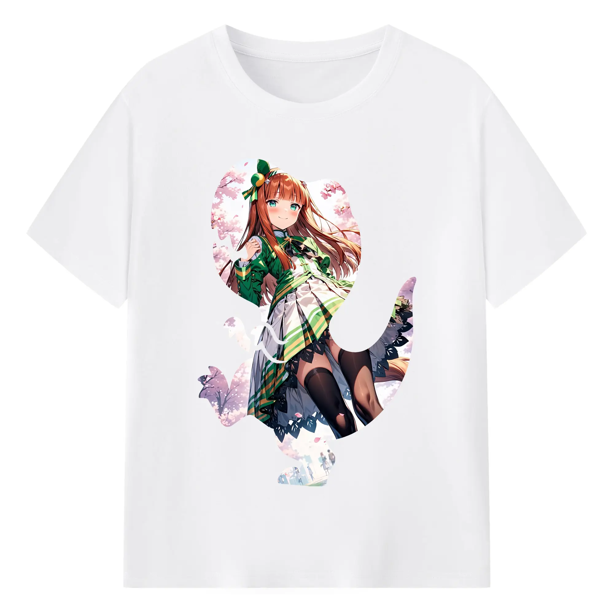 ウマ娘 プリティーダービー グッズ サイレンススズカ - 綿100％ 半袖Tシャツ ・ フロントプリント ・ 快適 通気性 ・ 日常使い 散歩 スポーツ用