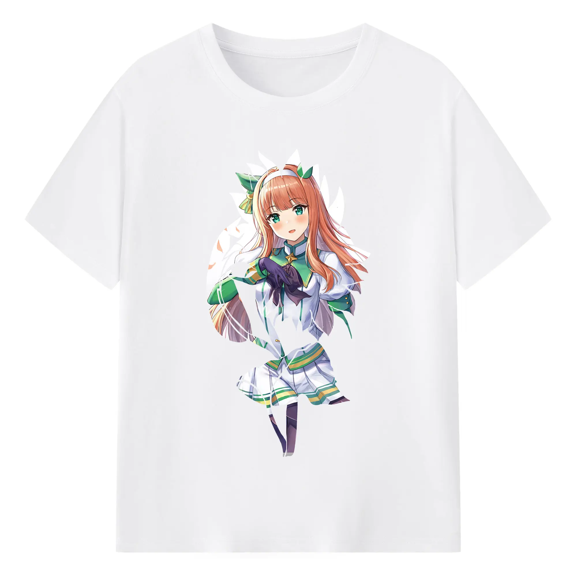 ウマ娘 プリティーダービー グッズ サイレンススズカ - 綿100％ 半袖Tシャツ ・ フロントプリント ・ 快適 通気性 ・ 日常使い 散歩 スポーツ用