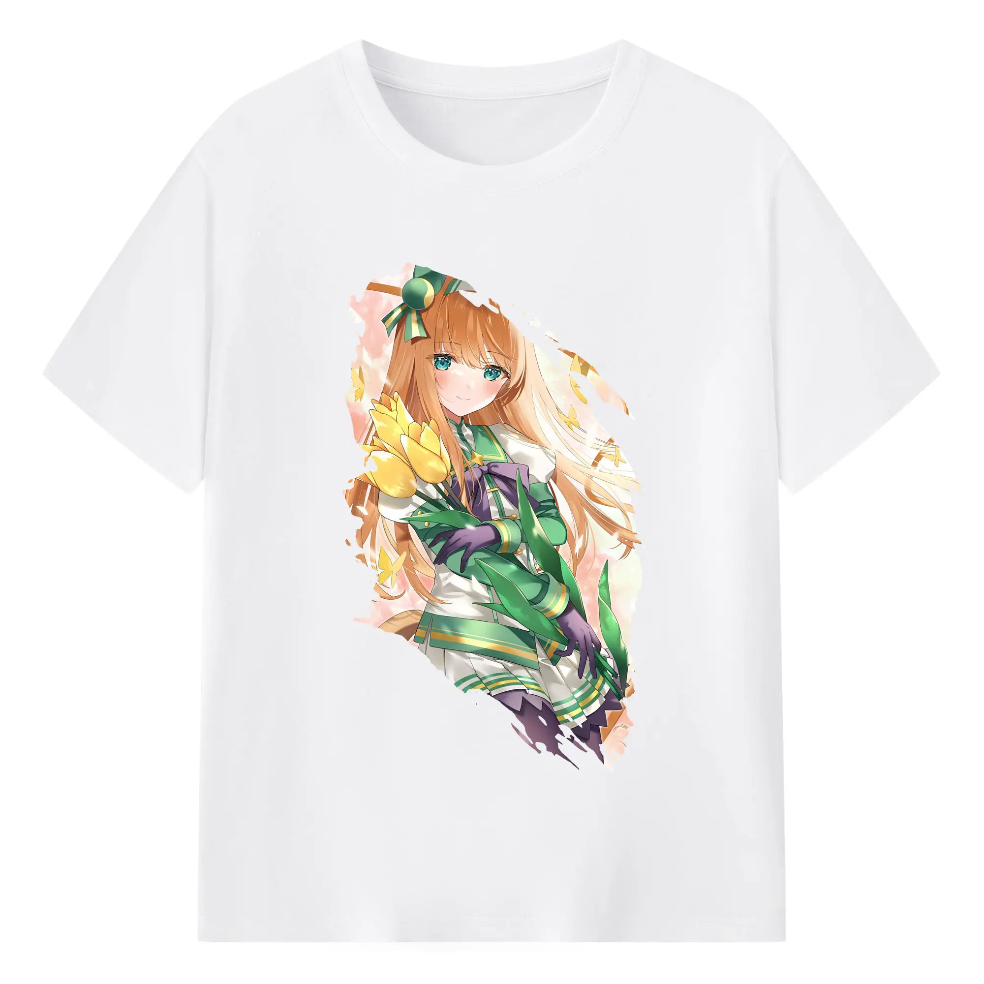 ウマ娘 プリティーダービー グッズ サイレンススズカ - 綿100％ 半袖Tシャツ ・ フロントプリント ・ 快適 通気性 ・ 日常使い 散歩 スポーツ用