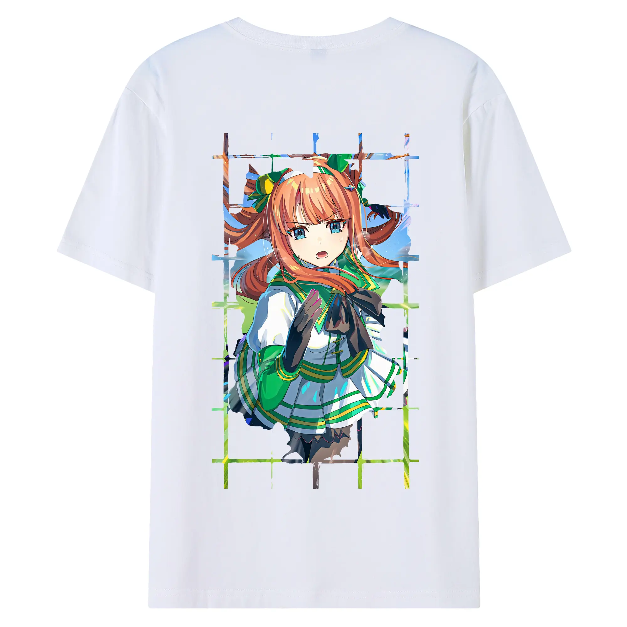 ウマ娘 プリティーダービー グッズ サイレンススズカ - 綿100％ 半袖Tシャツ ・ バックプリント ・ 快適 通気性 ・ 日常使い 散歩 スポーツ用