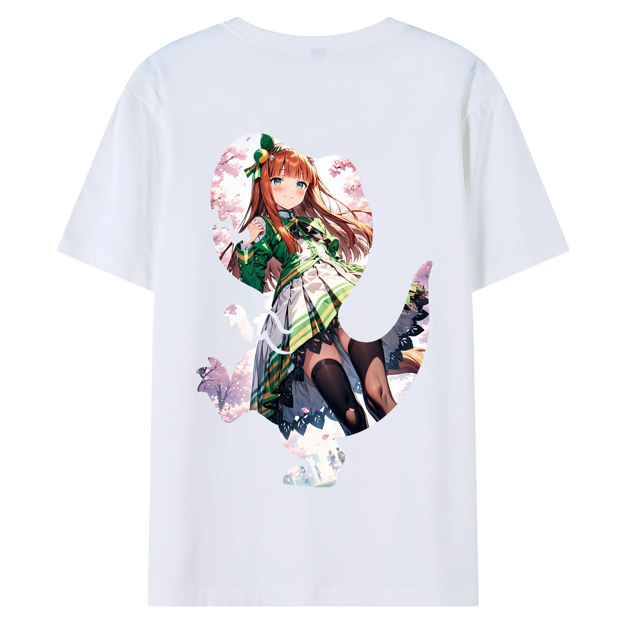 ウマ娘 プリティーダービー グッズ サイレンススズカ - 綿100％ 半袖Tシャツ ・ バックプリント ・ 快適 通気性 ・ 日常使い 散歩 スポーツ用