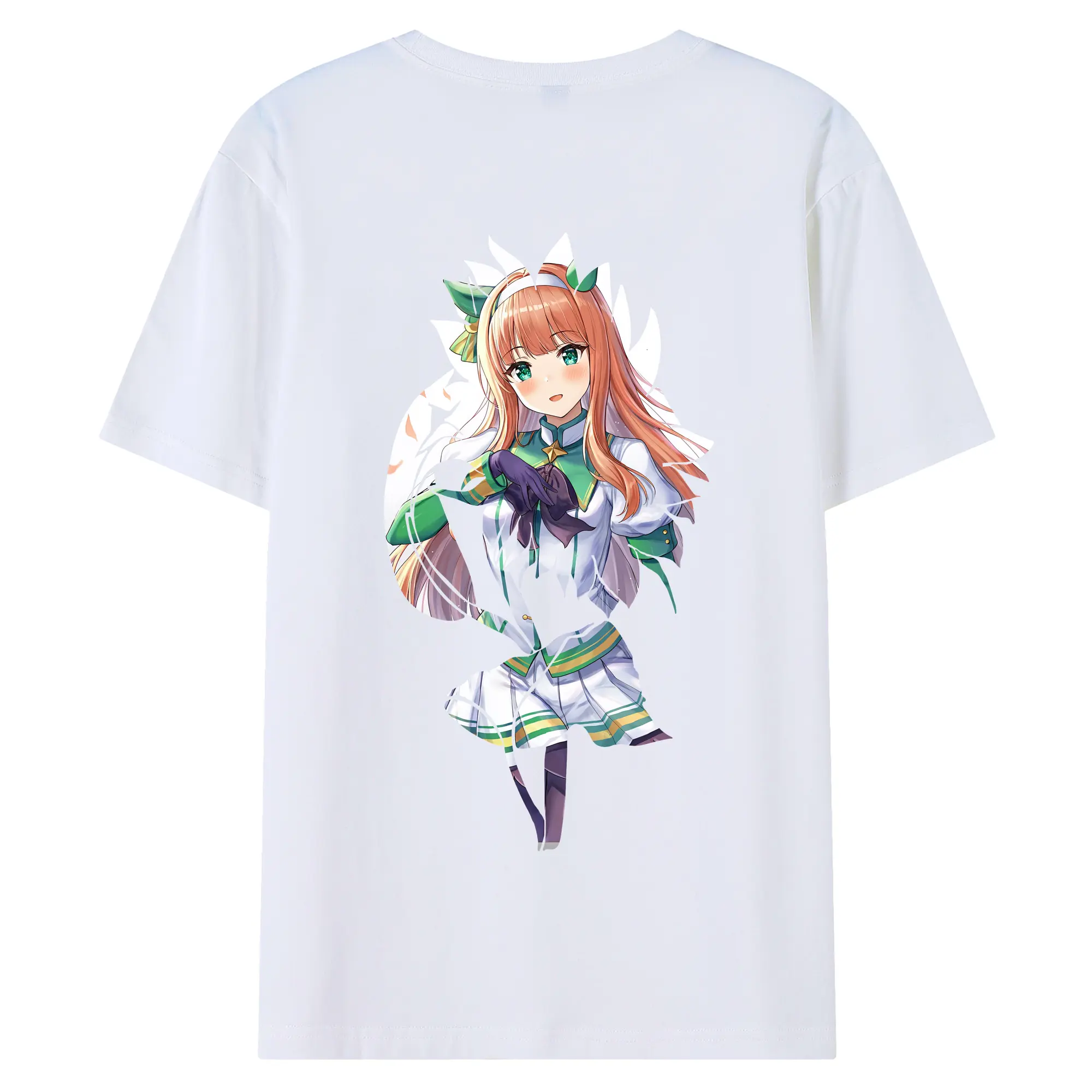 ウマ娘 プリティーダービー グッズ サイレンススズカ - 綿100％ 半袖Tシャツ ・ バックプリント ・ 快適 通気性 ・ 日常使い 散歩 スポーツ用
