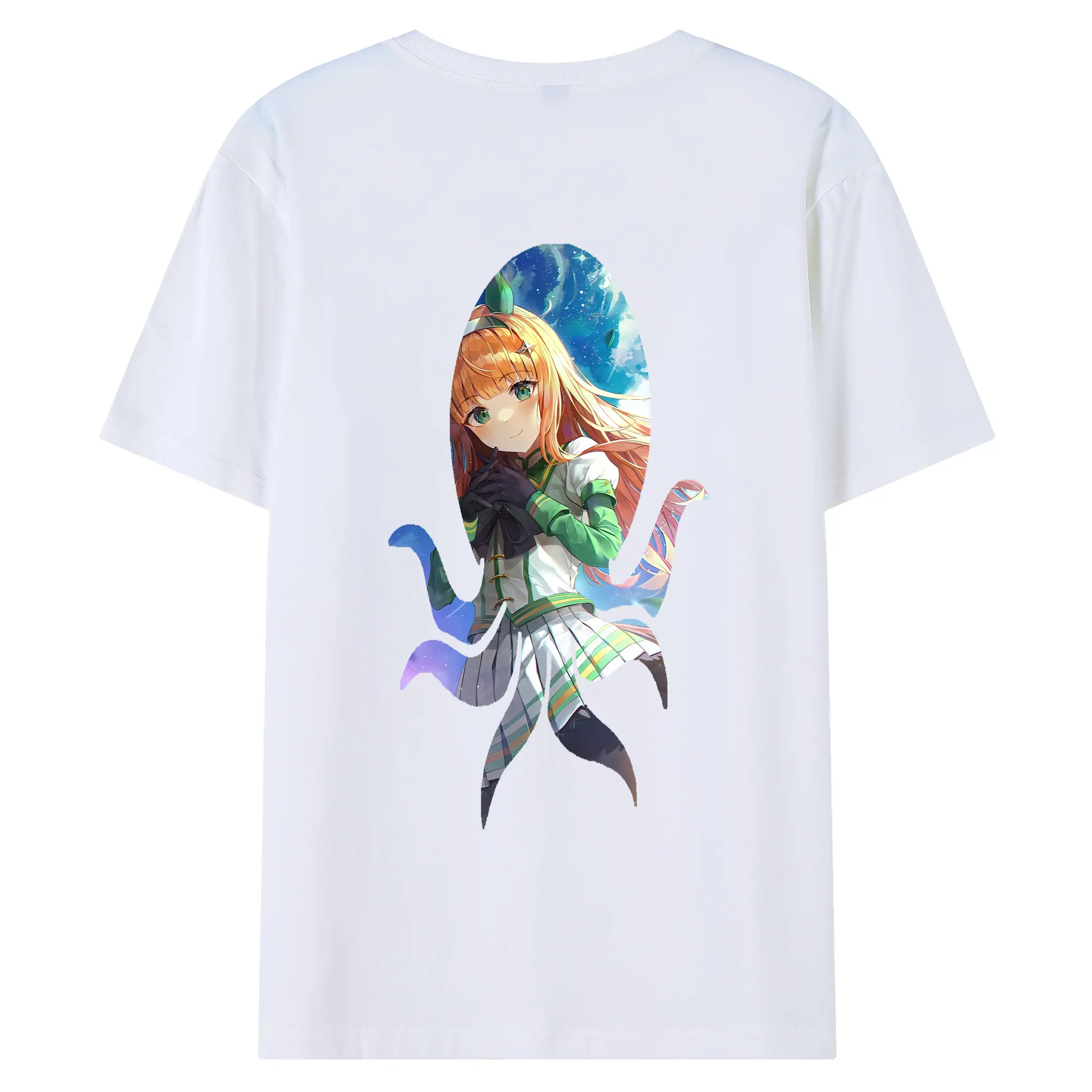 ウマ娘 プリティーダービー グッズ サイレンススズカ - 綿100％ 半袖Tシャツ ・ バックプリント ・ 快適 通気性 ・ 日常使い 散歩 スポーツ用