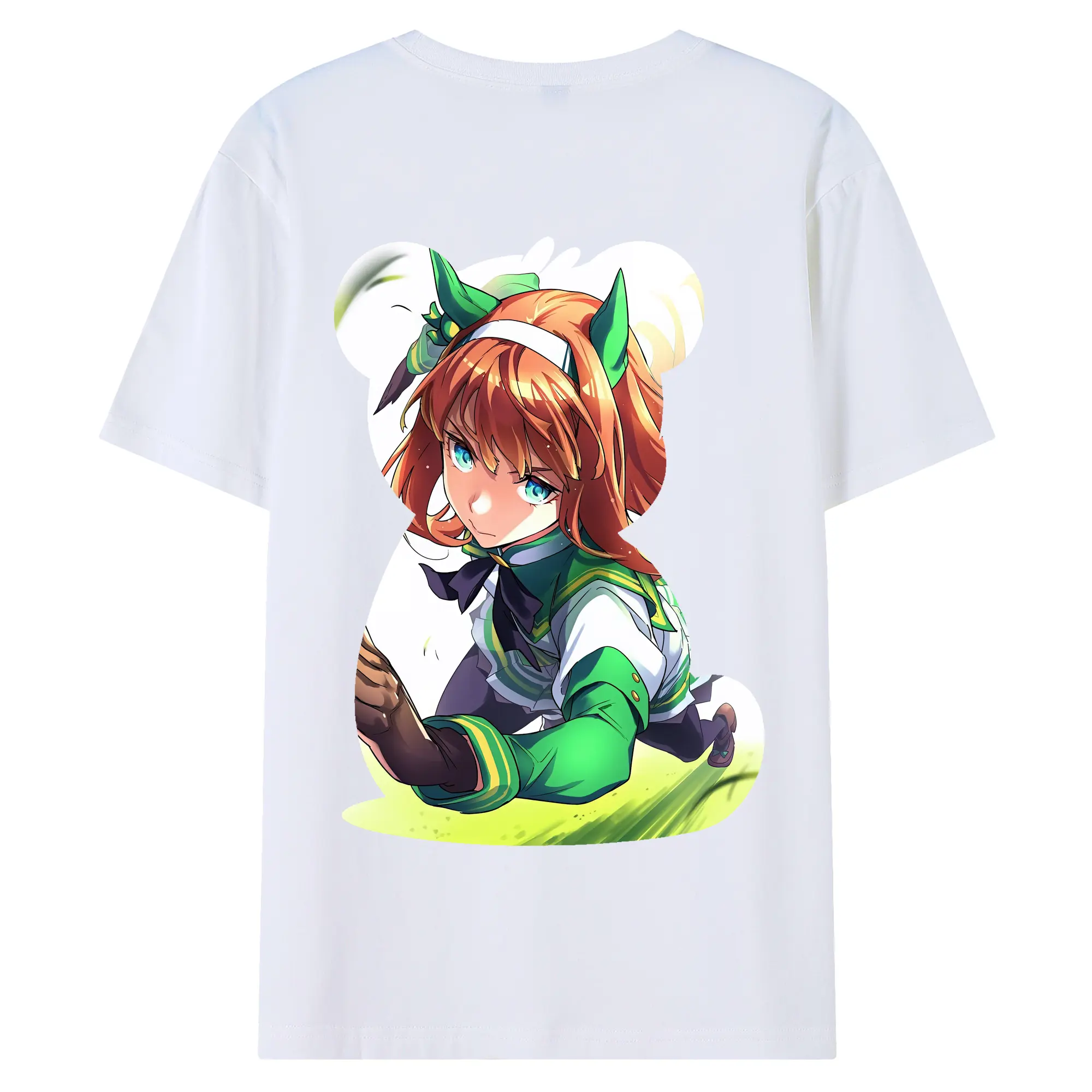 ウマ娘 プリティーダービー グッズ サイレンススズカ - 綿100％ 半袖Tシャツ ・ バックプリント ・ 快適 通気性 ・ 日常使い 散歩 スポーツ用