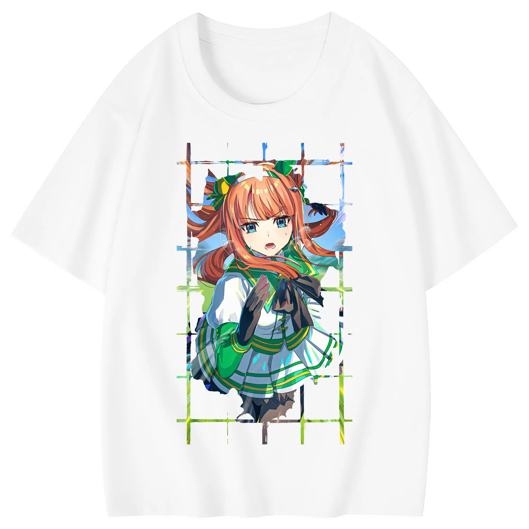 ウマ娘 プリティーダービー グッズ サイレンススズカ - 綿100％ キッズTシャツ ・ フロントプリント ・ 快適 通気性 ・ スポーツ カジュアル 散歩用
