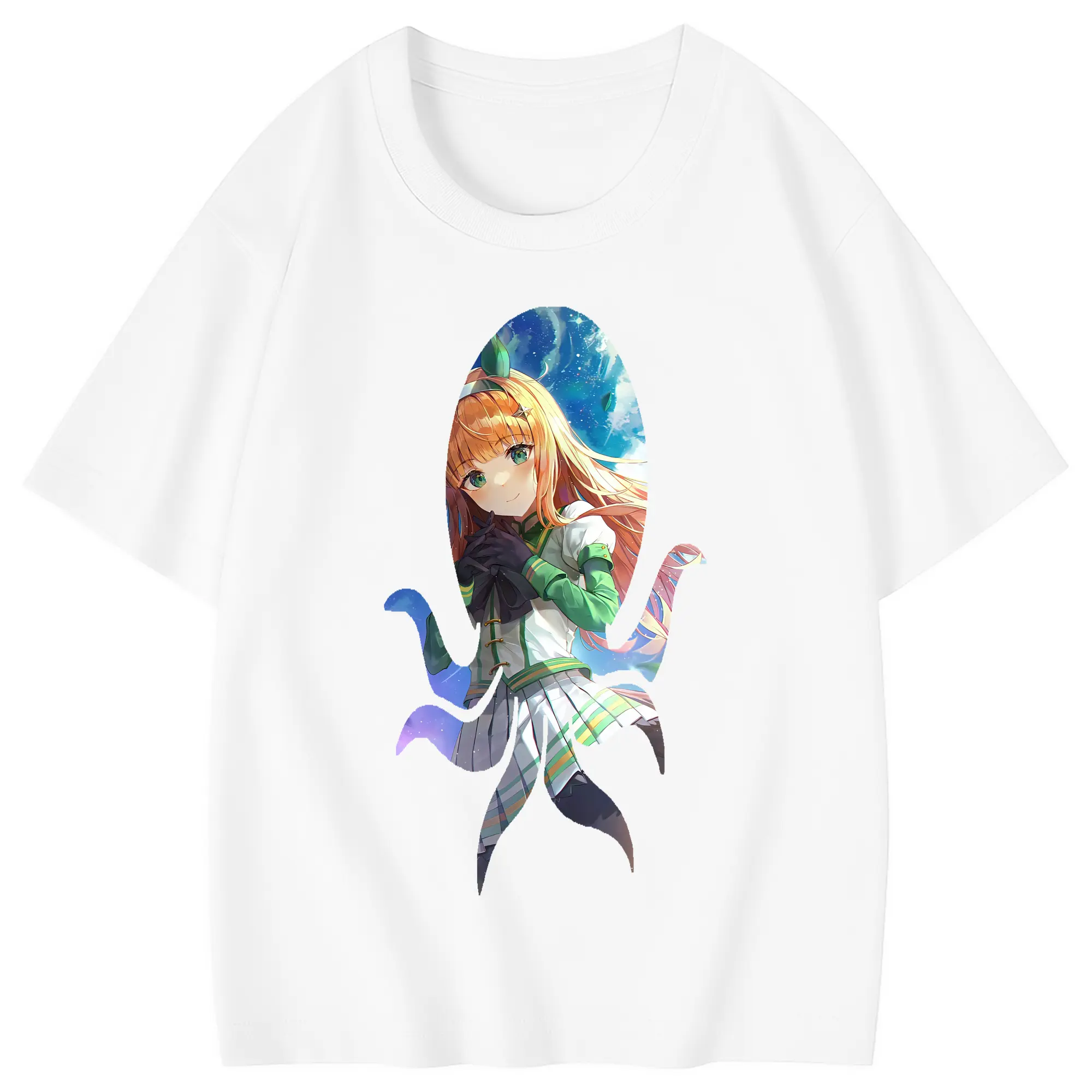 ウマ娘 プリティーダービー グッズ サイレンススズカ - 綿100％ キッズTシャツ ・ フロントプリント ・ 快適 通気性 ・ スポーツ カジュアル 散歩用