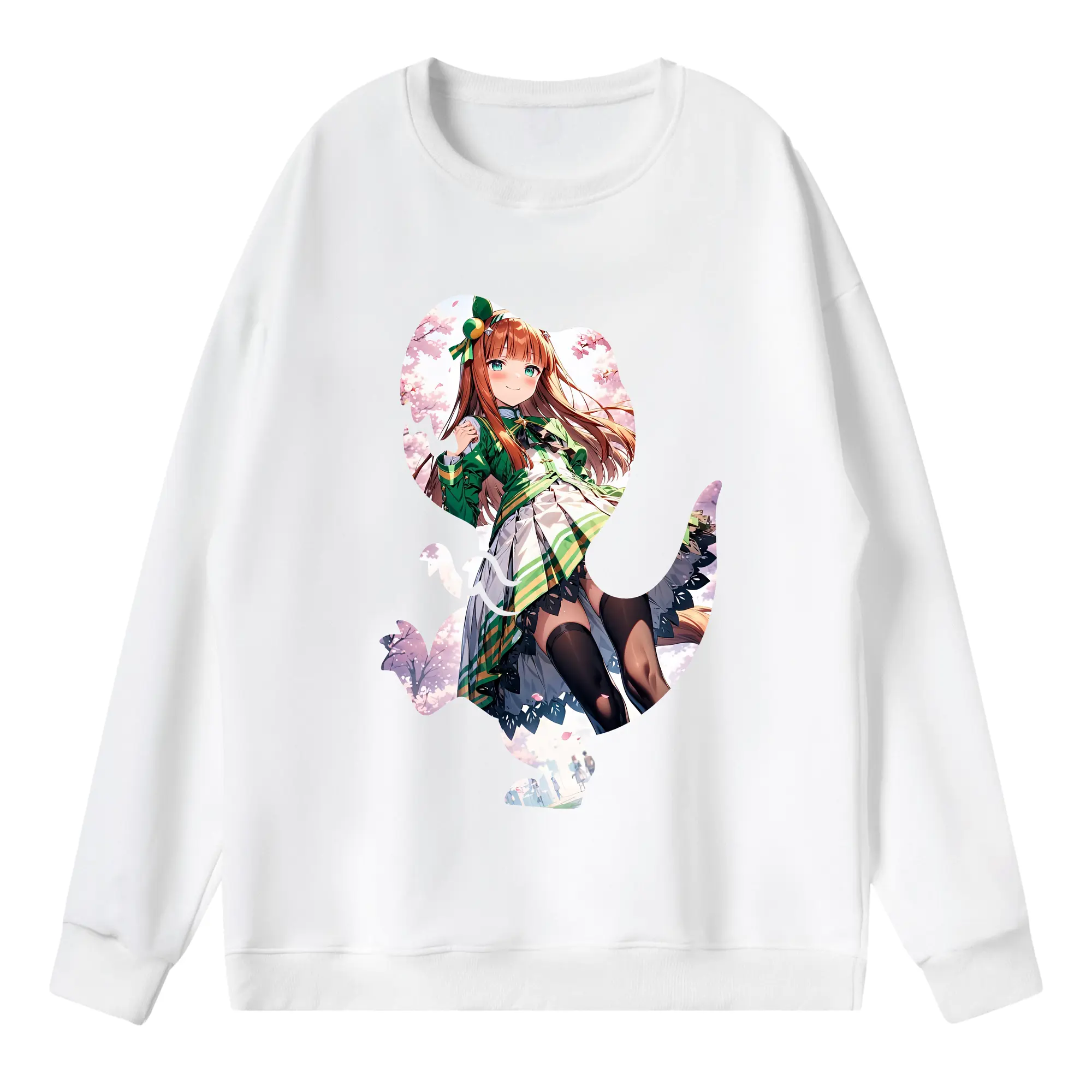 ウマ娘 プリティーダービー グッズ サイレンススズカ - 薄手 クルーネック スウェット 裏毛260g · ポリエステル 春秋向け カジュアル 男女兼用 · トレーナー デイリー スポーツ 散歩に最適