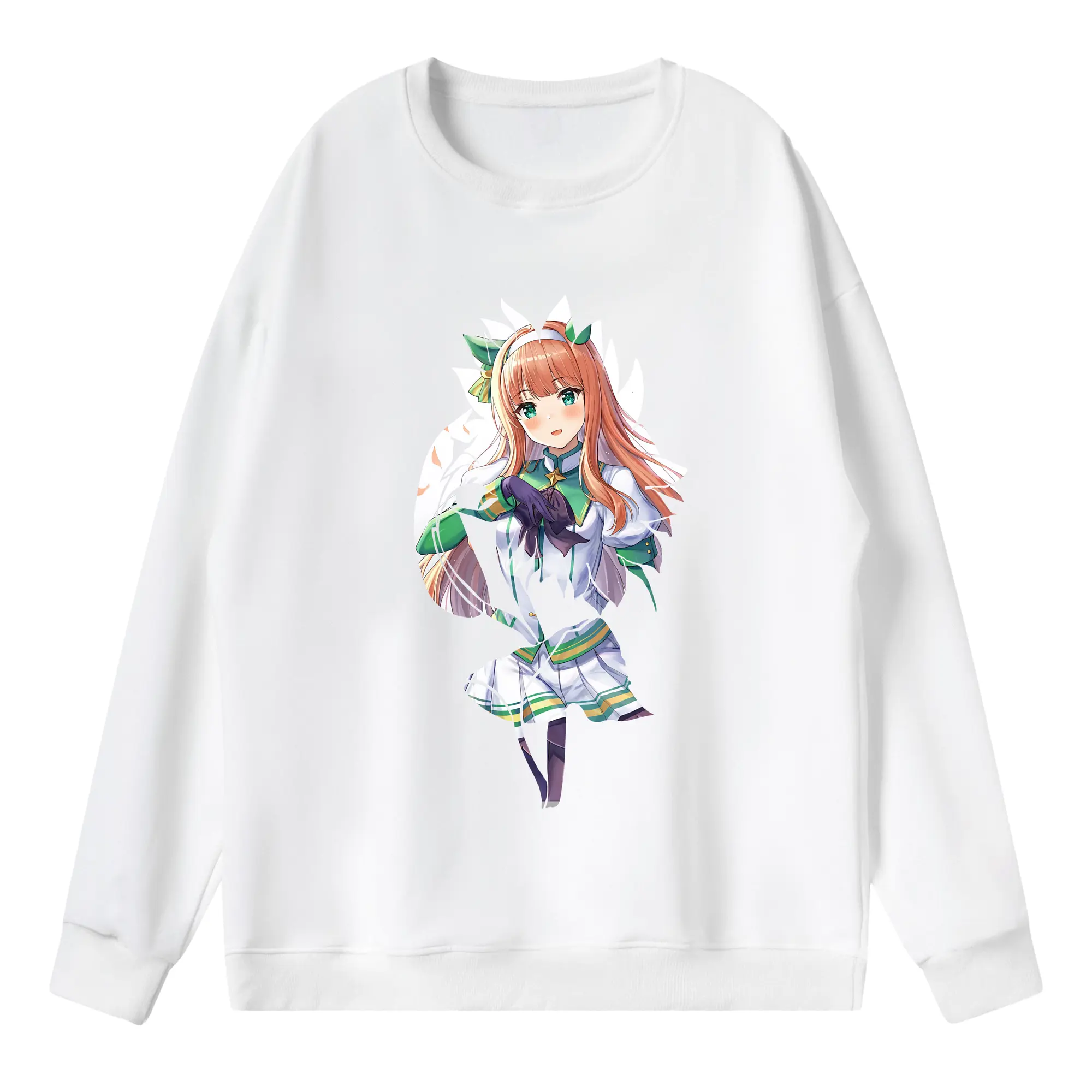 ウマ娘 プリティーダービー グッズ サイレンススズカ - 薄手 クルーネック スウェット 裏毛260g · ポリエステル 春秋向け カジュアル 男女兼用 · トレーナー デイリー スポーツ 散歩に最適