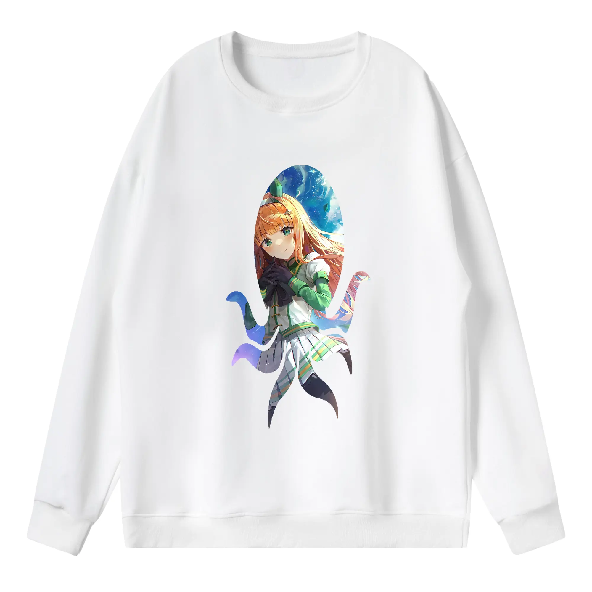 ウマ娘 プリティーダービー グッズ サイレンススズカ - 薄手 クルーネック スウェット 裏毛260g · ポリエステル 春秋向け カジュアル 男女兼用 · トレーナー デイリー スポーツ 散歩に最適