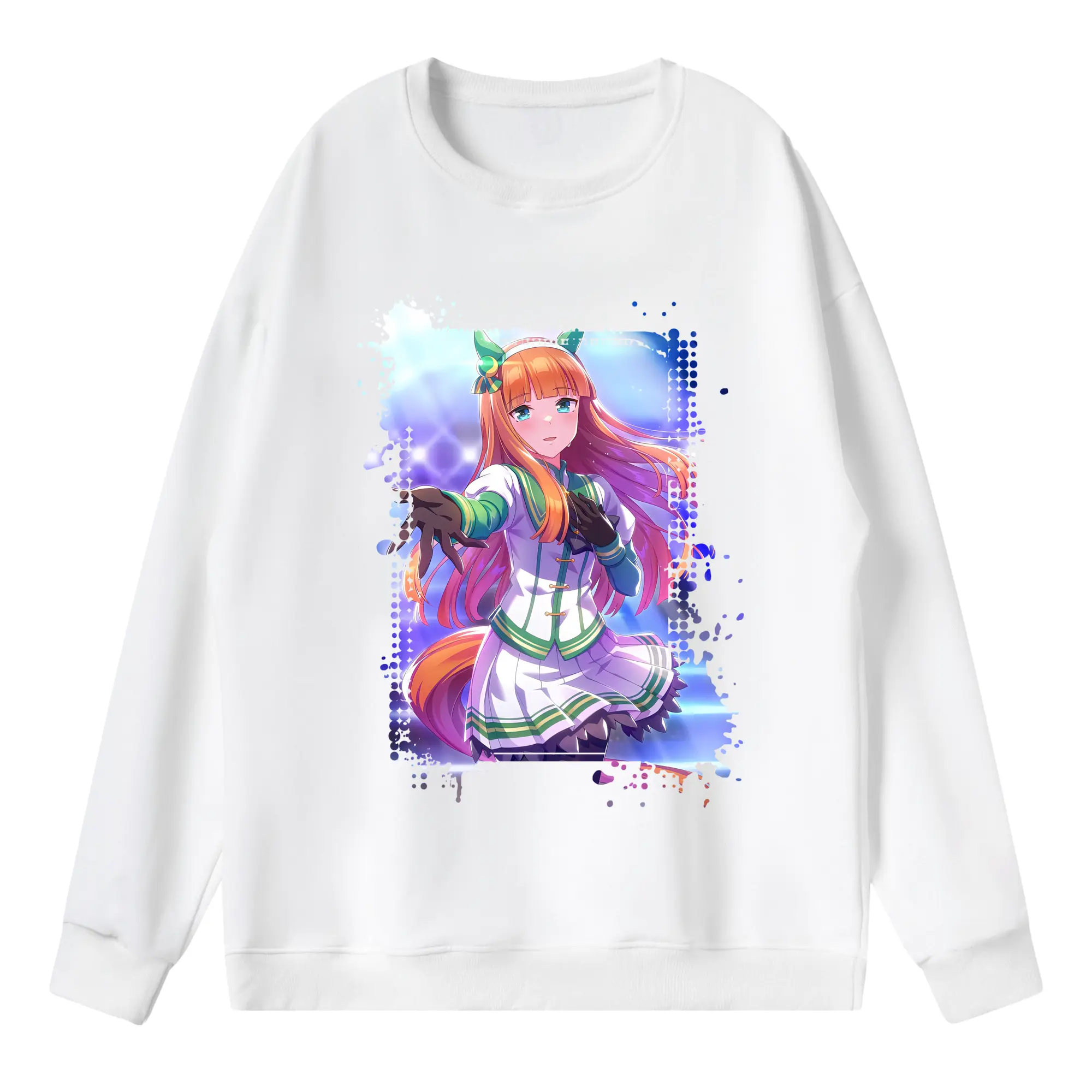 ウマ娘 プリティーダービー グッズ サイレンススズカ - 薄手 クルーネック スウェット 裏毛260g · ポリエステル 春秋向け カジュアル 男女兼用 · トレーナー デイリー スポーツ 散歩に最適