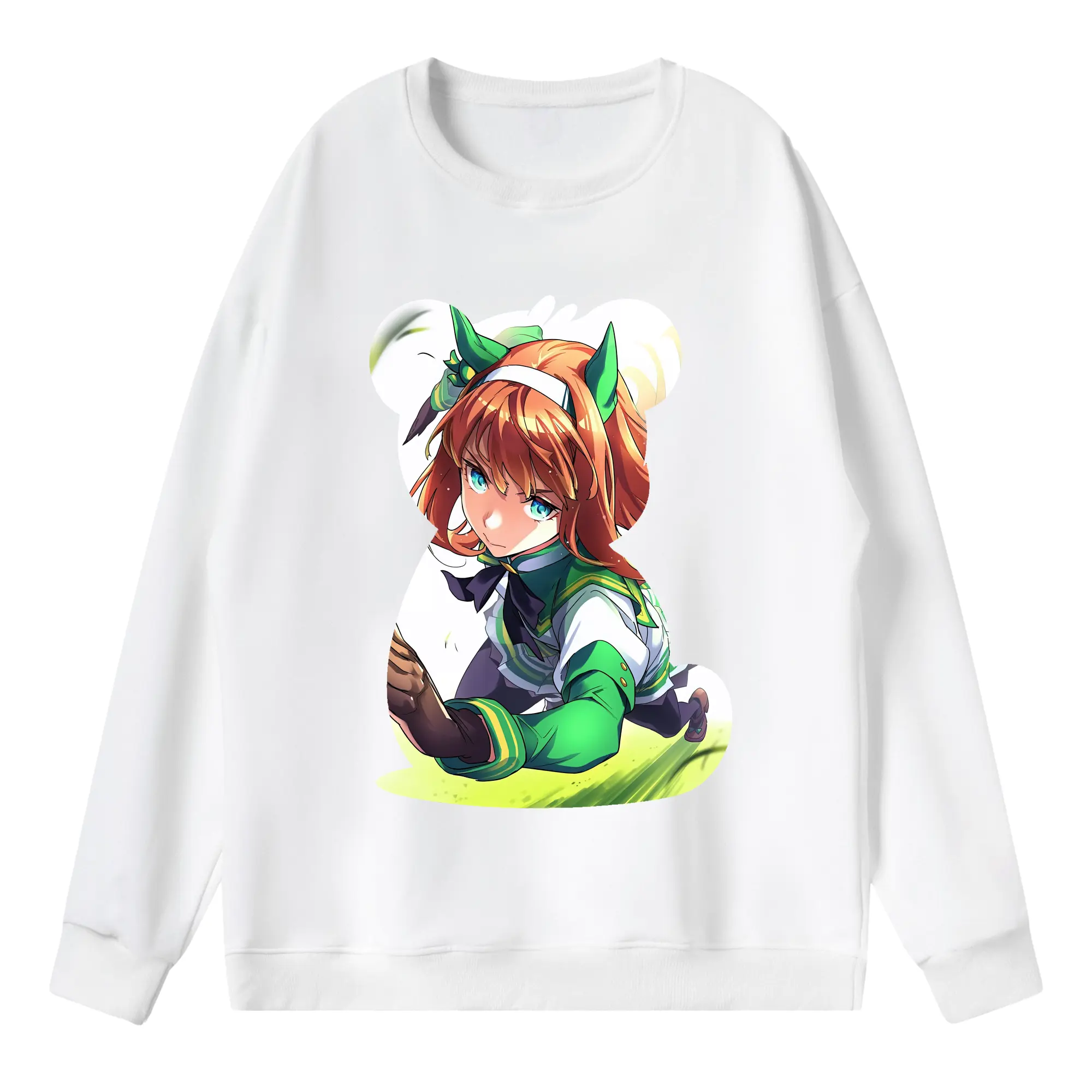 ウマ娘 プリティーダービー グッズ サイレンススズカ - 薄手 クルーネック スウェット 裏毛260g · ポリエステル 春秋向け カジュアル 男女兼用 · トレーナー デイリー スポーツ 散歩に最適