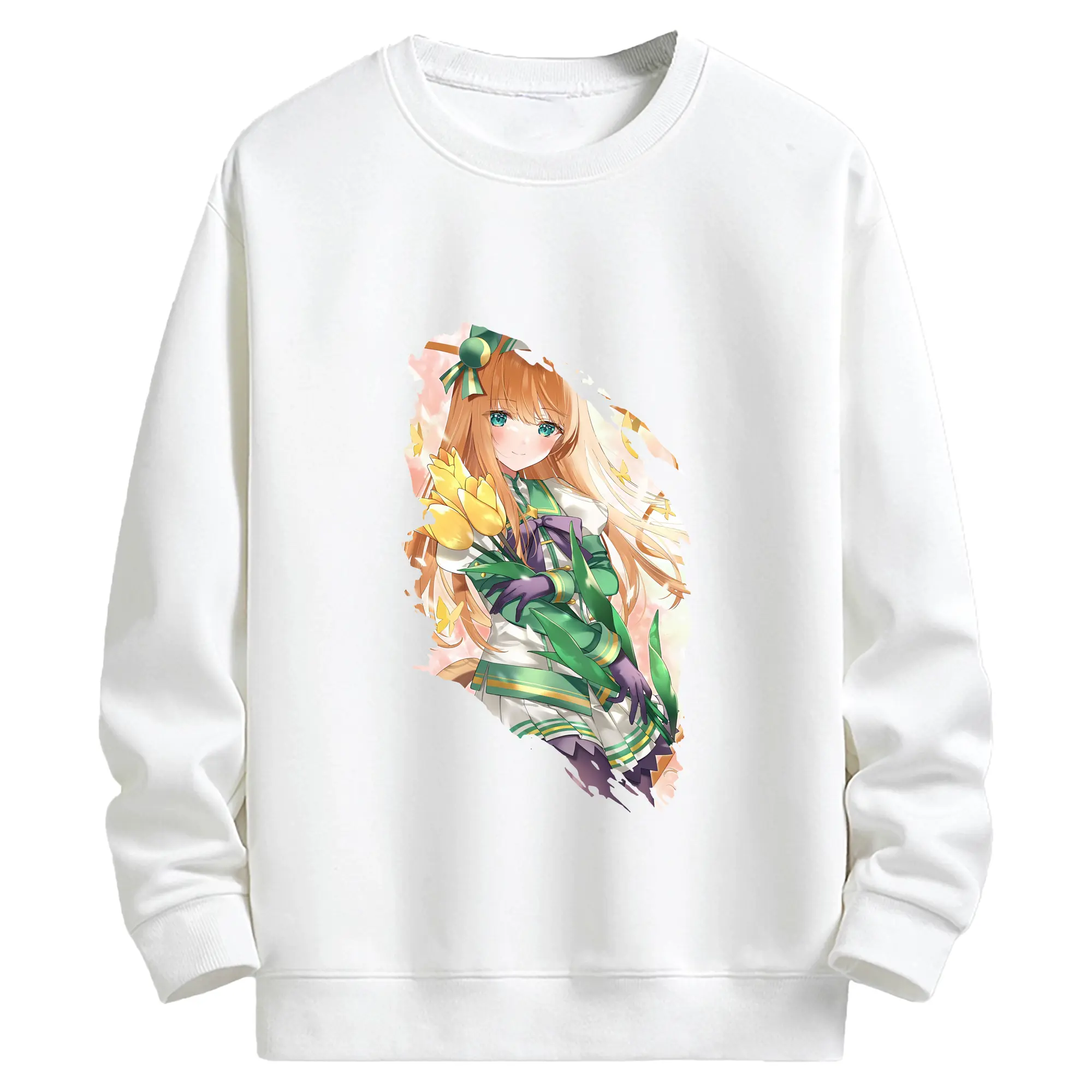 ウマ娘 プリティーダービー グッズ サイレンススズカ - キッズ クルーネックスウェットシャツ ・ フロントプリント ・ 綿80％ ポリエステル20％ ・ 快適 通学 スポーツ 日常使い お散歩用