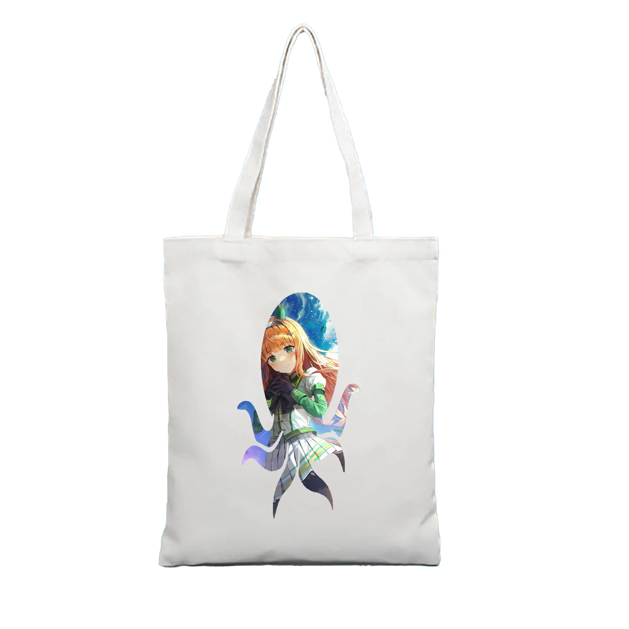 ウマ娘 プリティーダービー グッズ サイレンススズカ - 縦型キャンバス手提げバッグ（トートバッグ） ・ キャンバス素材 ・ ショッピング用 ・ 軽量 丈夫 お手入れ簡単