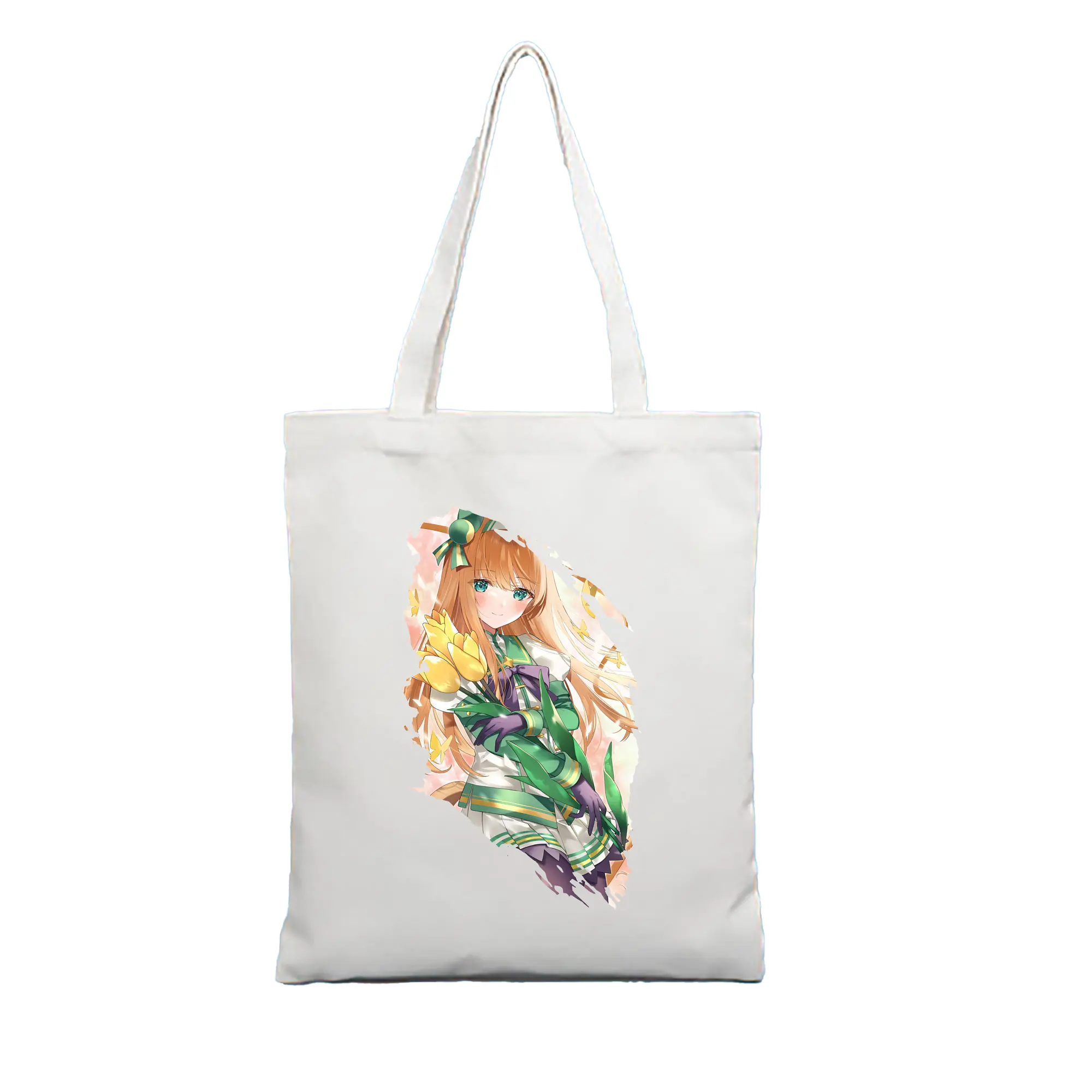 ウマ娘 プリティーダービー グッズ サイレンススズカ - 縦型キャンバス手提げバッグ（トートバッグ） ・ キャンバス素材 ・ ショッピング用 ・ 軽量 丈夫 お手入れ簡単