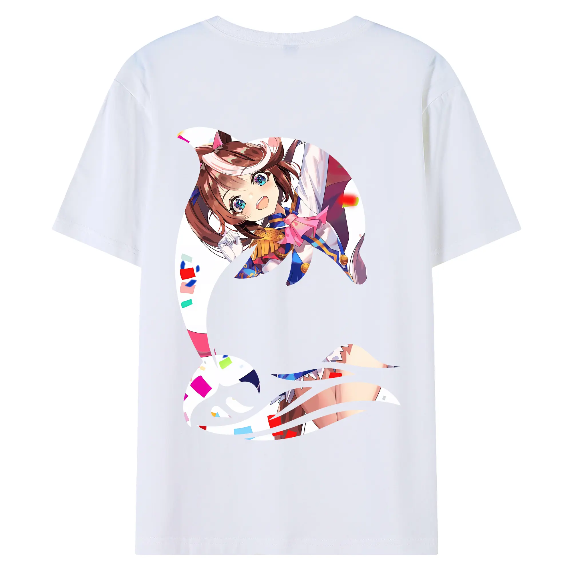 ウマ娘 プリティーダービー グッズ トウカイテイオー - 綿100％ 半袖Tシャツ ・ バックプリント ・ 快適 通気性 ・ 日常使い 散歩 スポーツ用